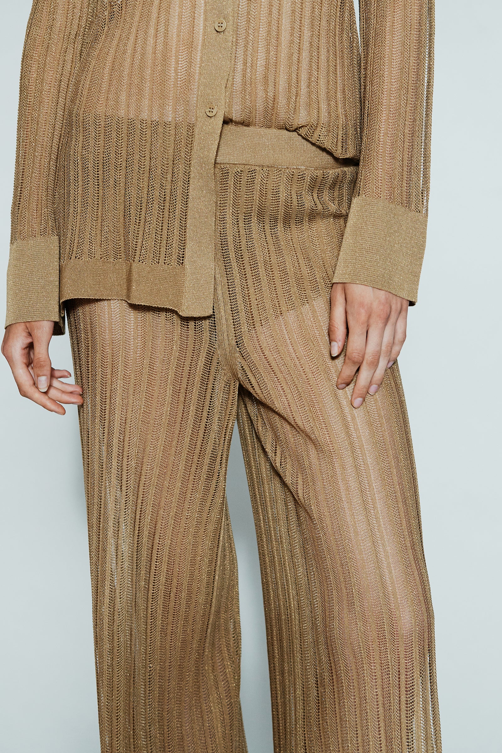 SEMI-TRANSPARENT CULOTTE TROUSERS