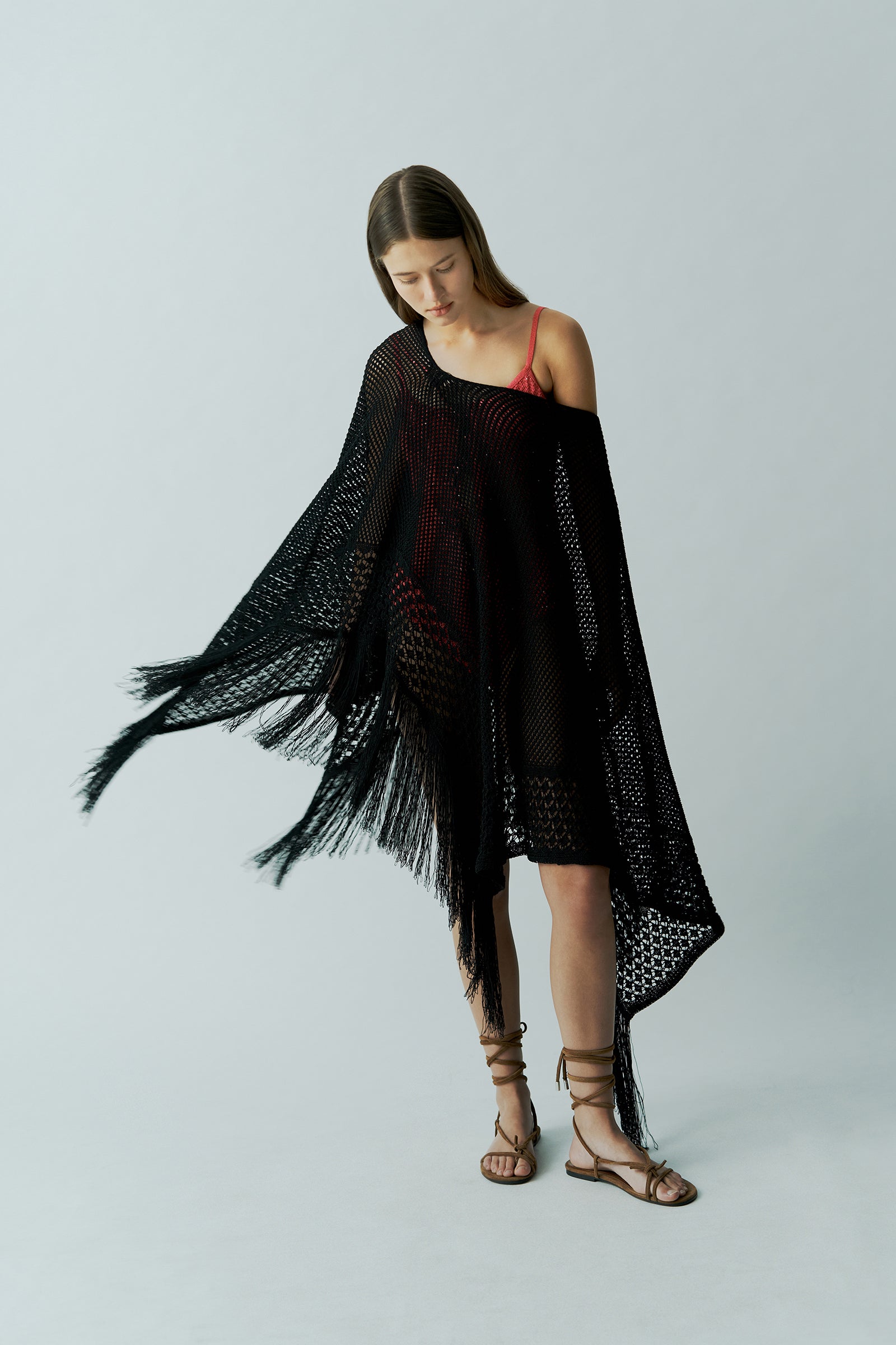 MAXI PONCHO FRANGE