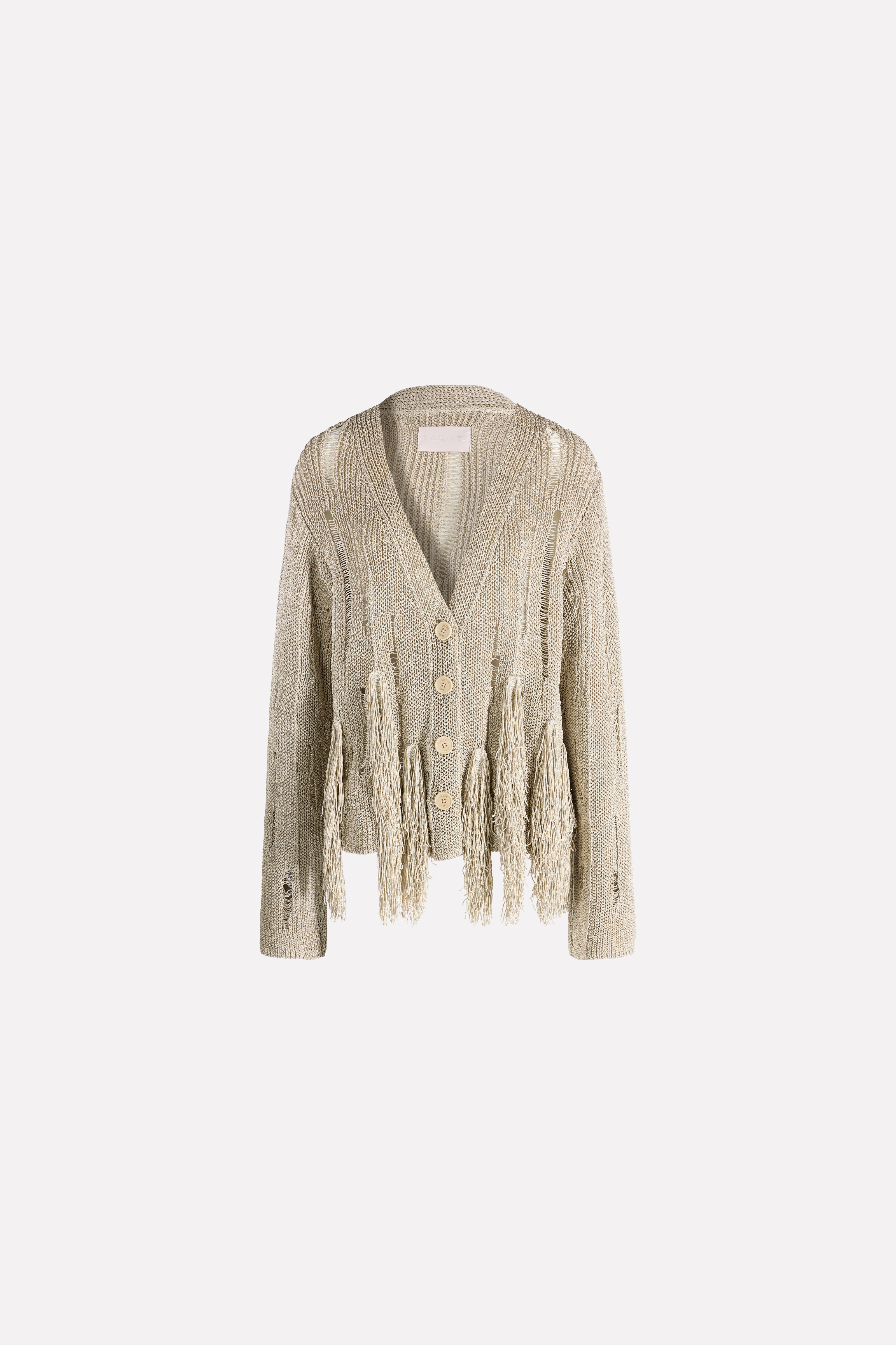 LAMÃ FRINGED CARDIGAN BOTTOM