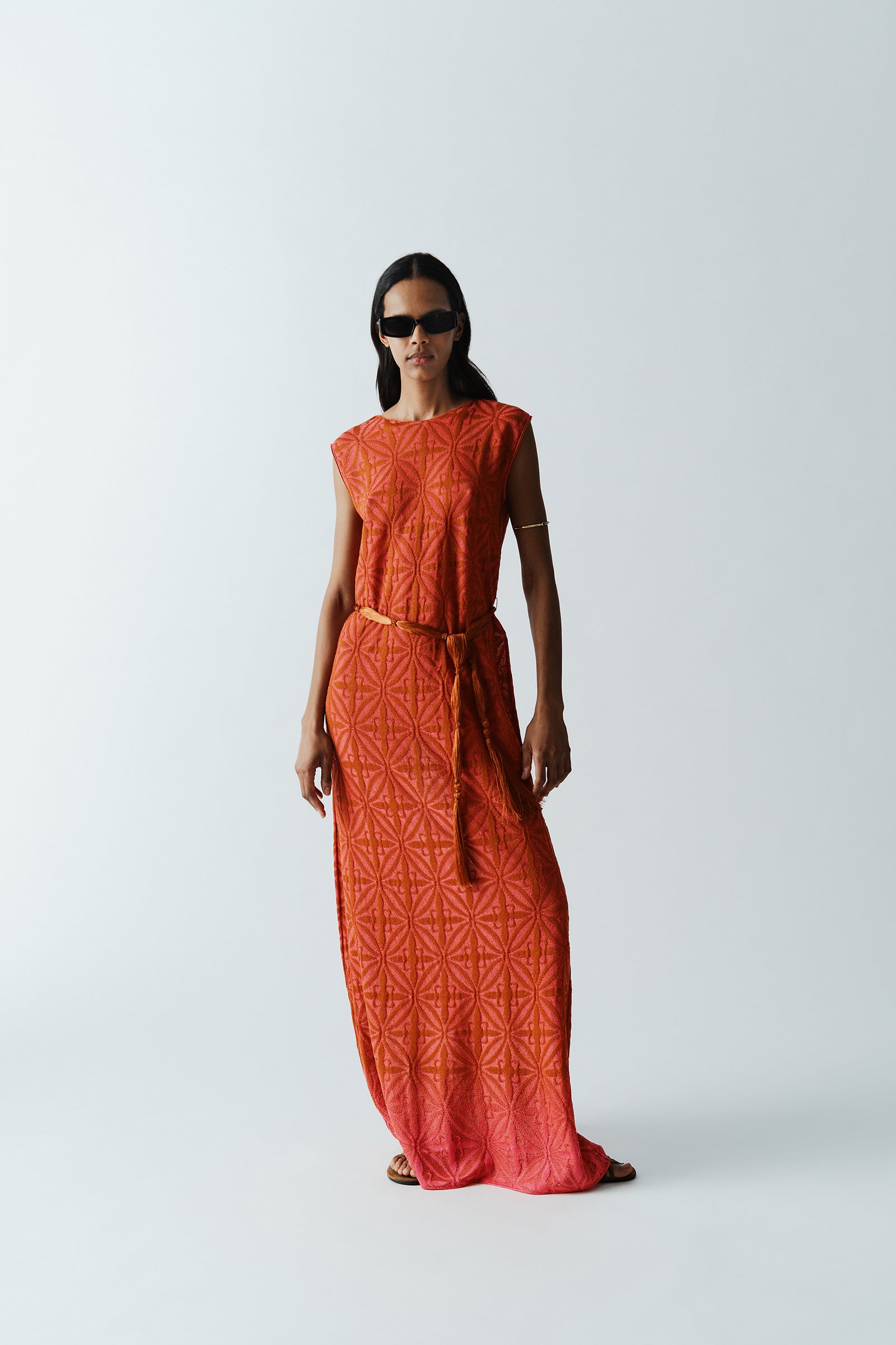 JACQUARD MAJOLICA LONG DRESS