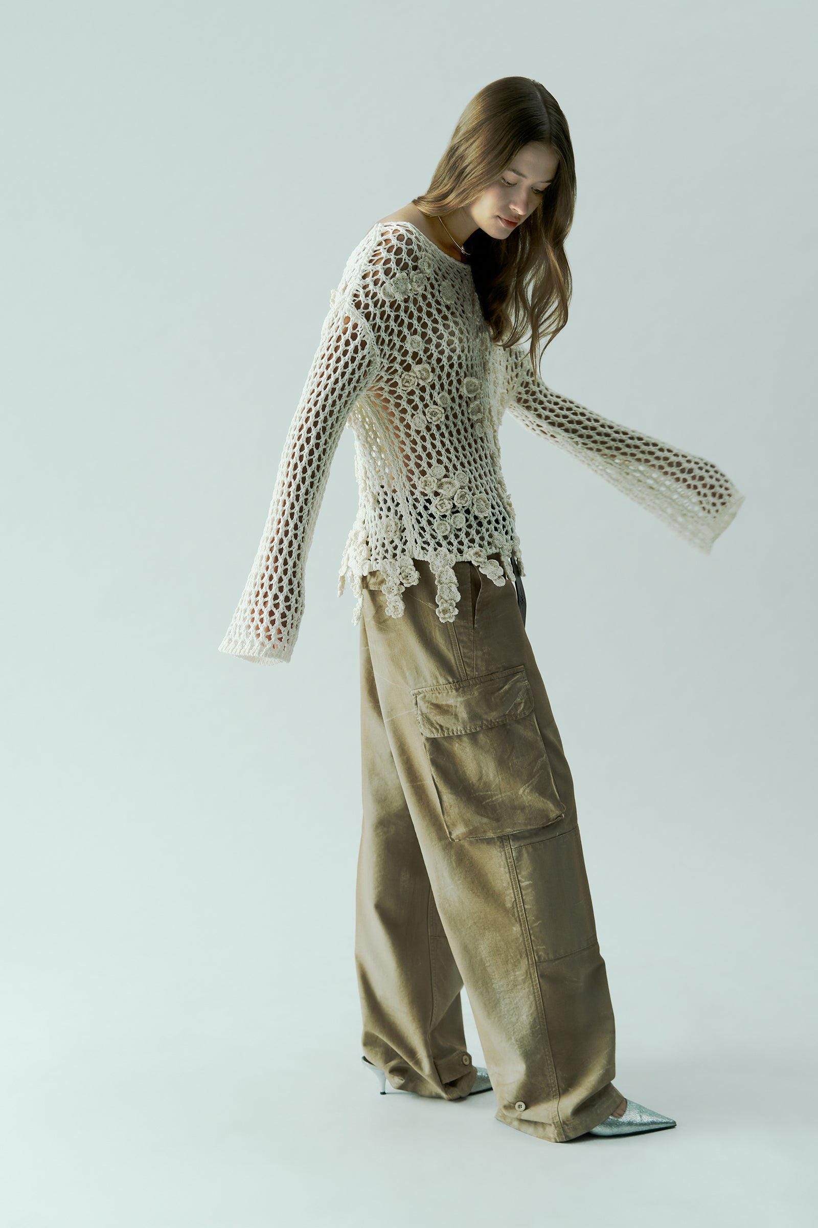 T-SHIRT CROCHET FIORI