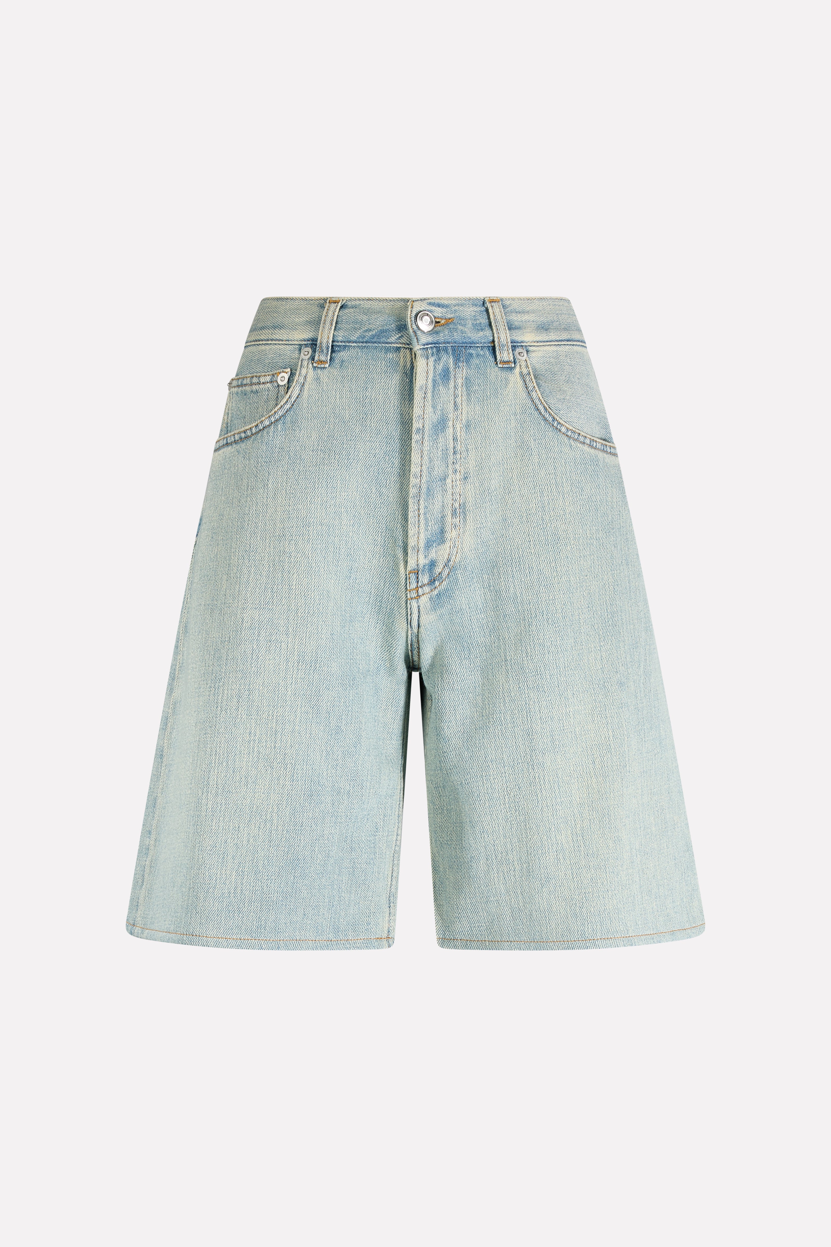 DENIM FIVE POCKET BERMUDA SHORTS
