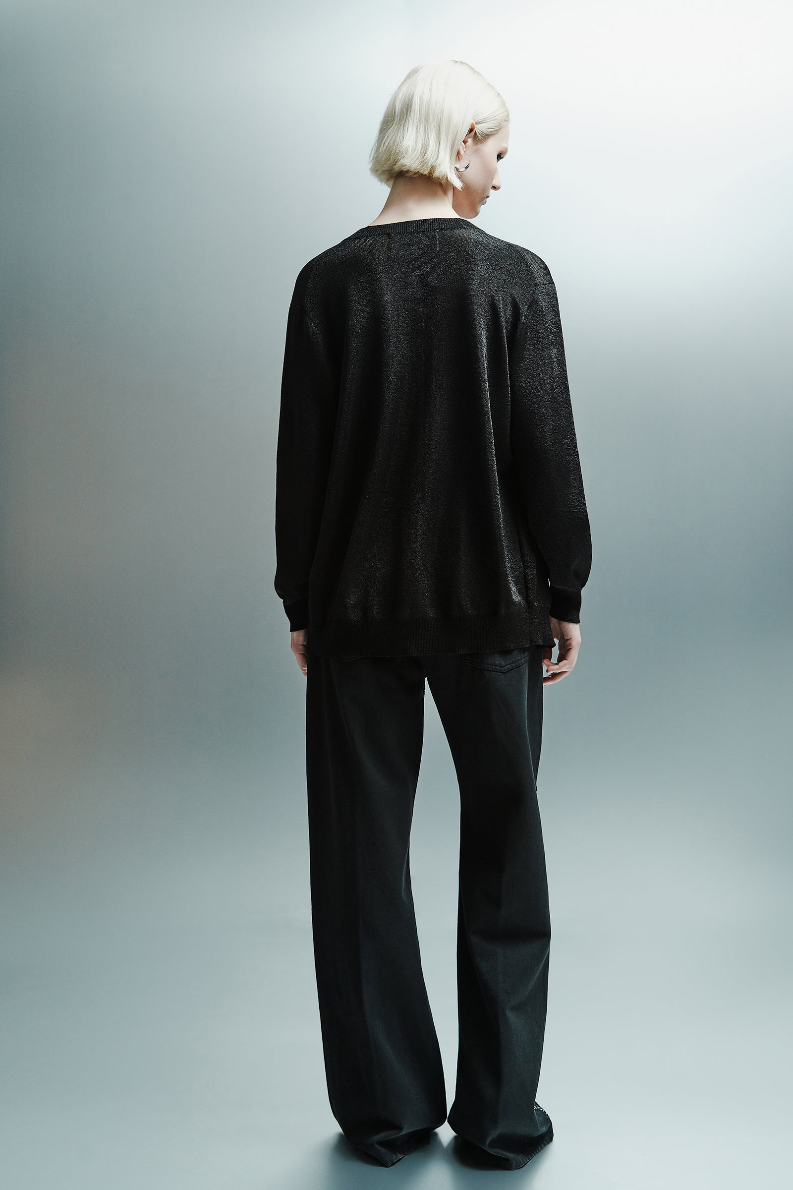 FIVE POCKET SEQUIN JERSEY JEANS