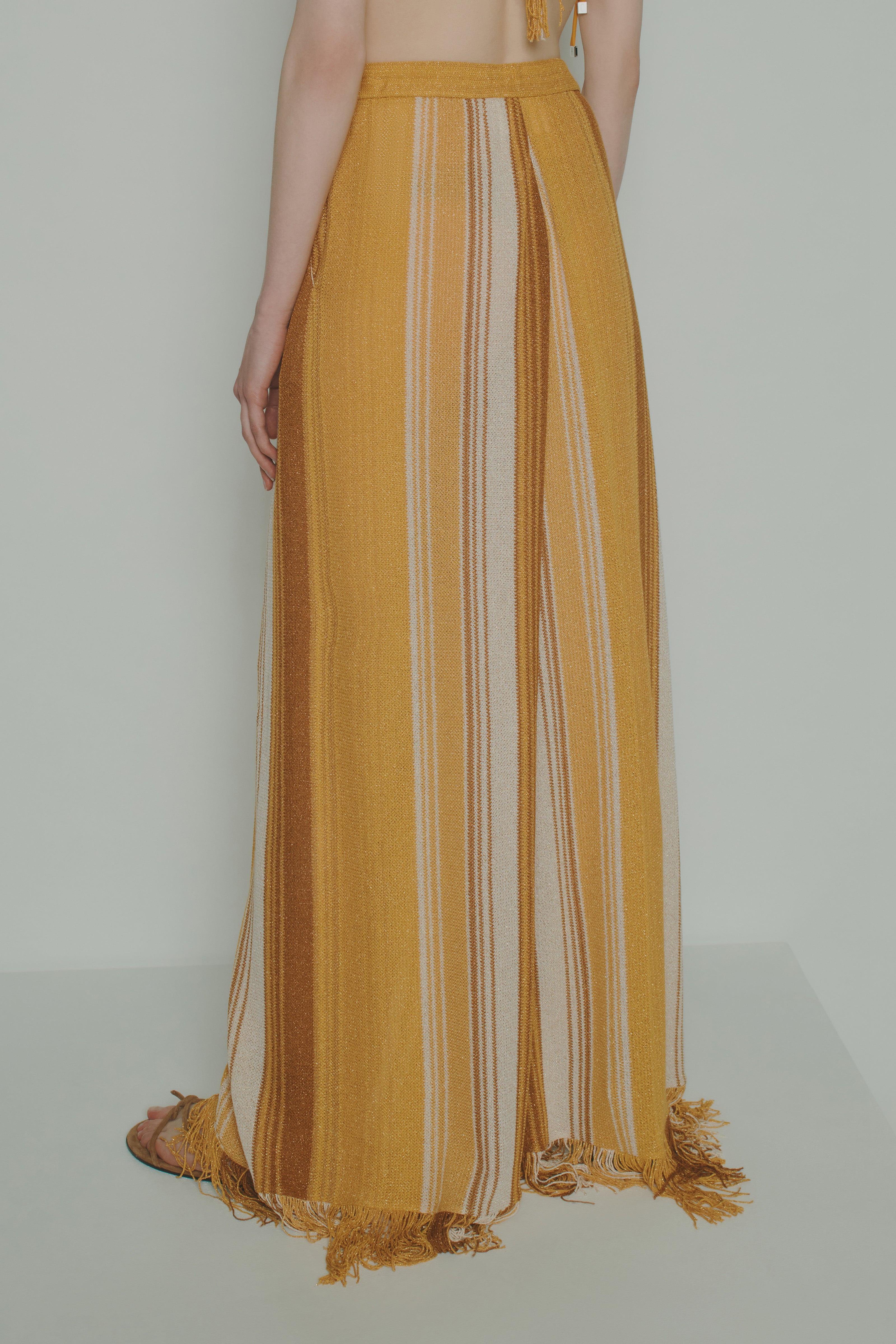 LAMÉ FABRIC TROUSERS