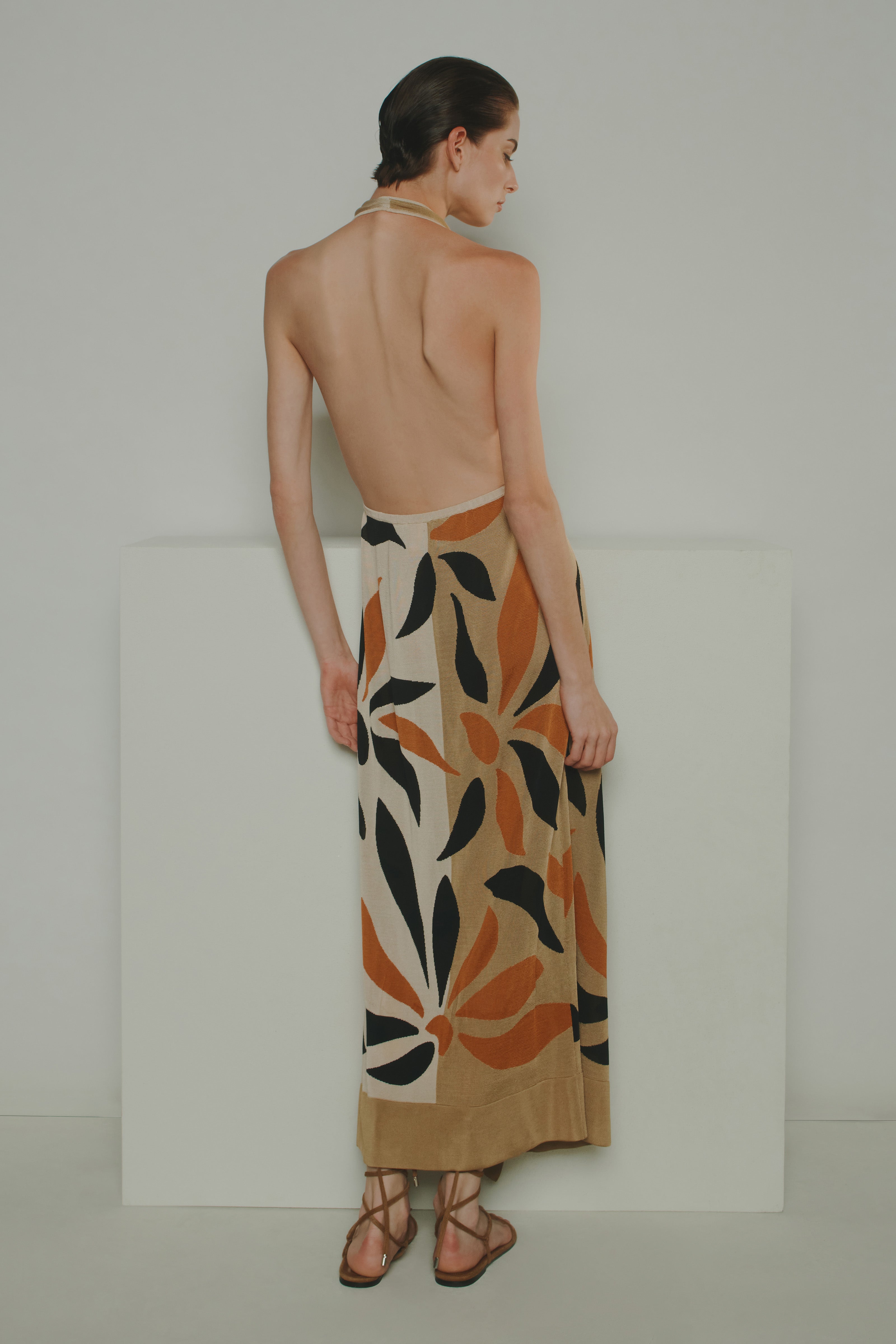 VISCOSE INLAY DRESS