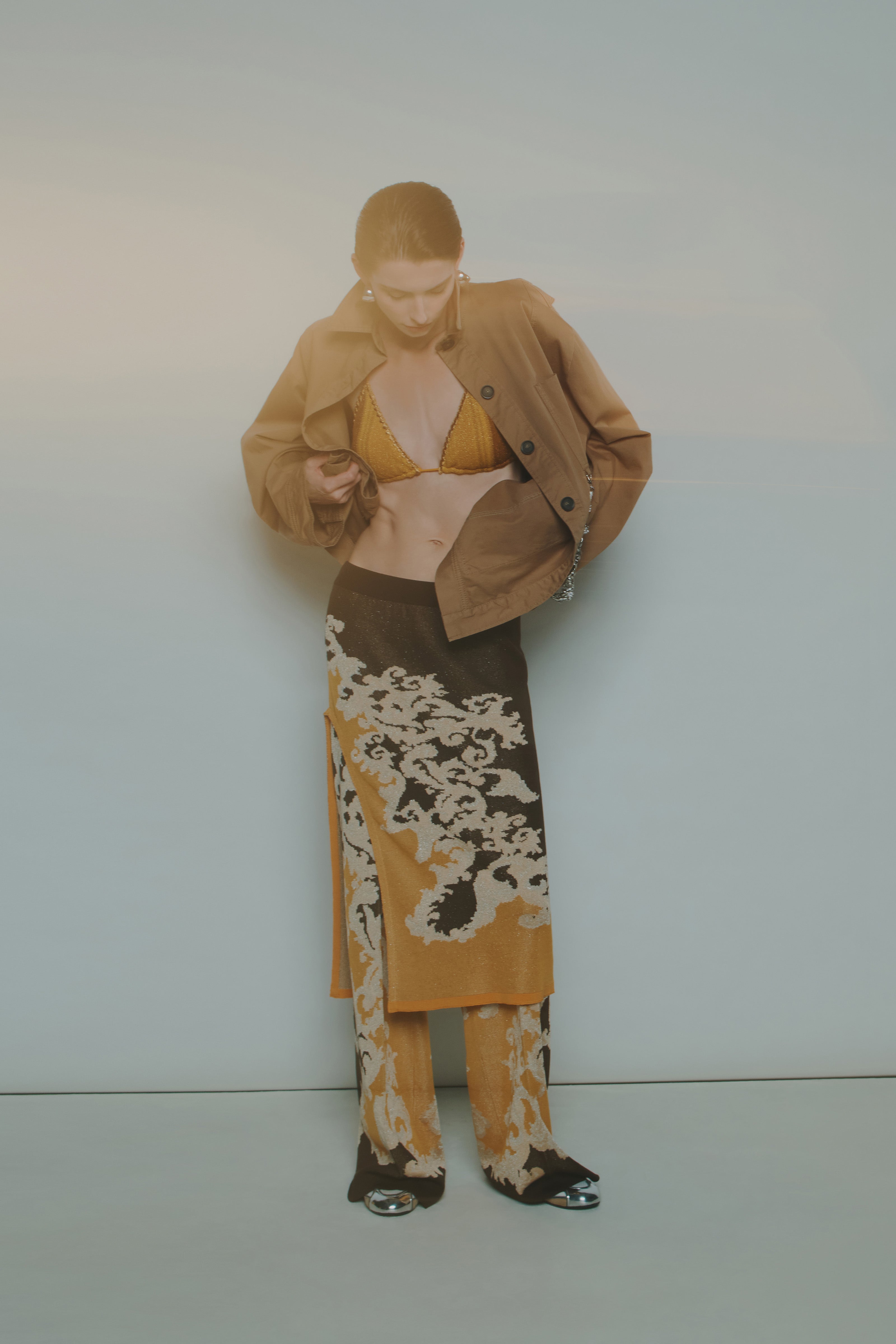 PANTALONE COTONE JACQUARD