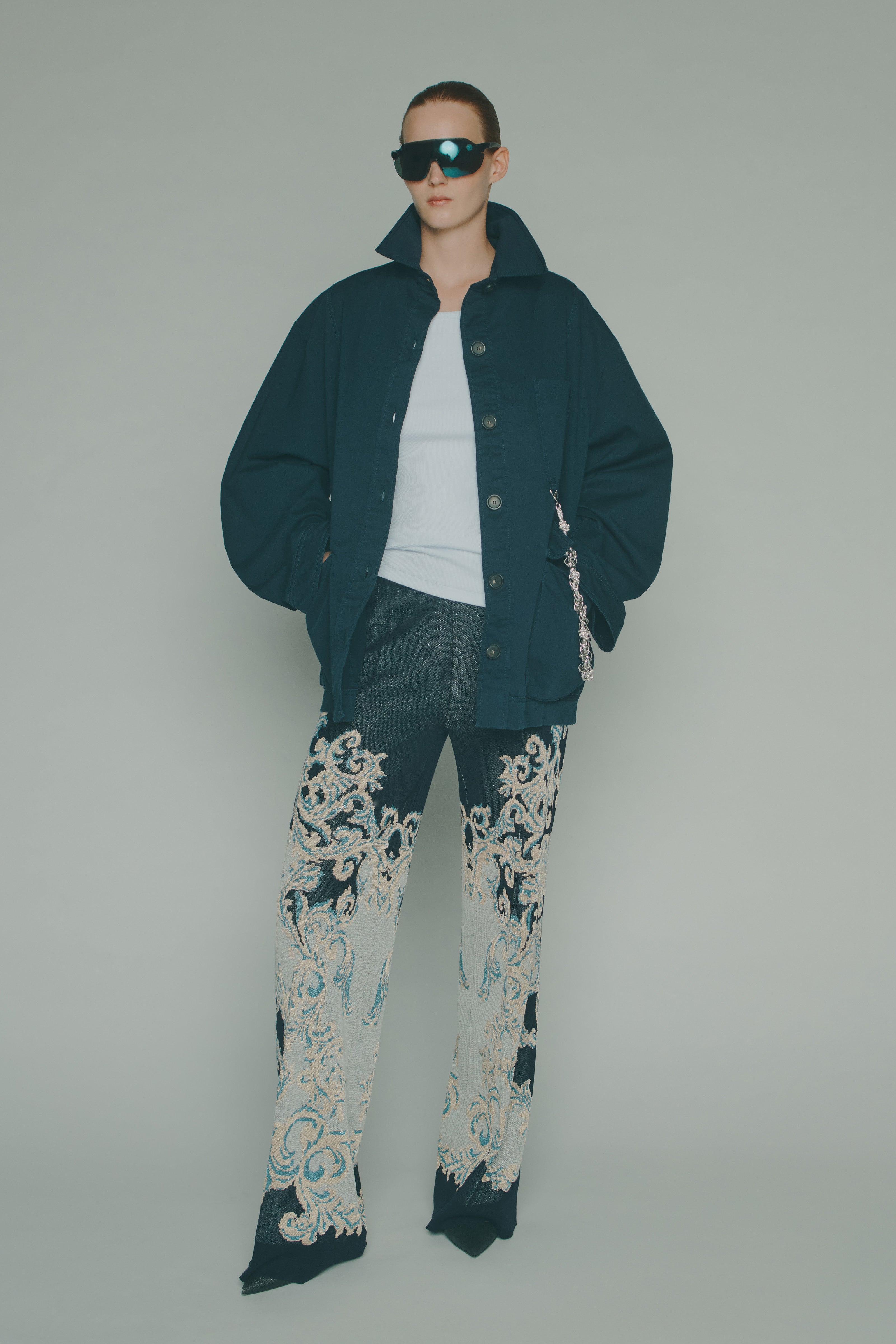 PANTALONE COTONE JACQUARD