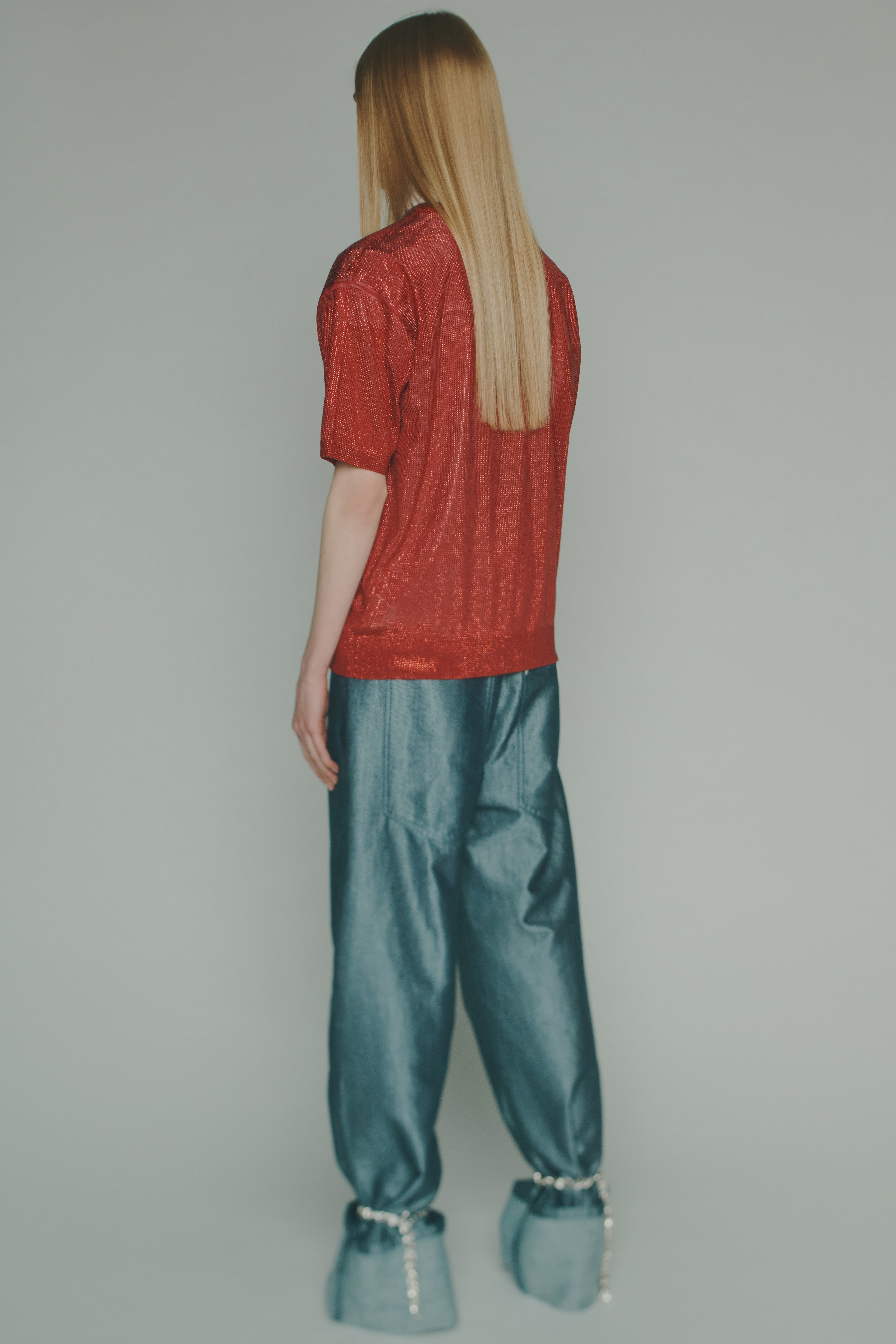 MICRO BEADED VISCOSE T-SHIRT