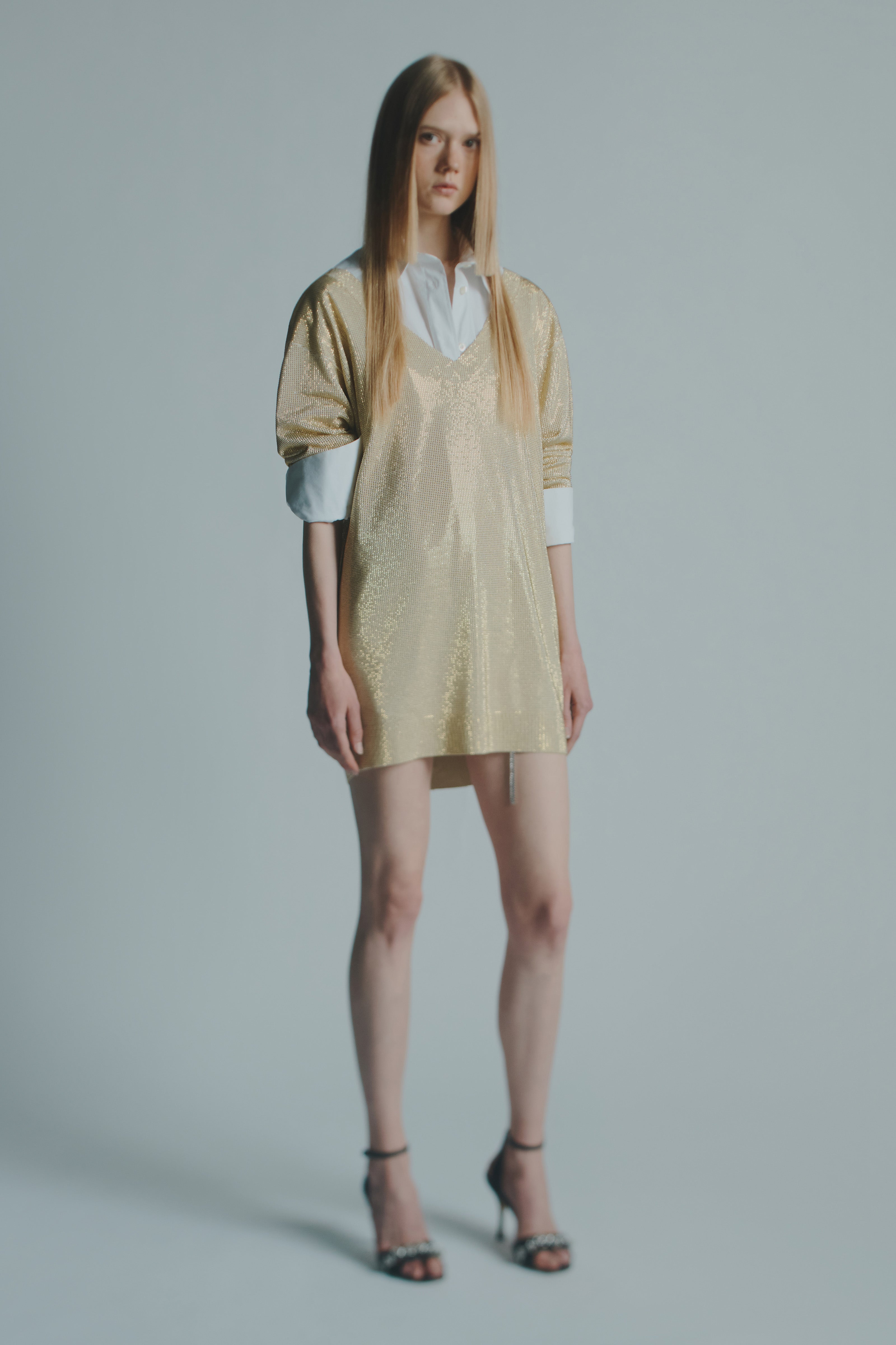 MICRO BEADED MINI DRESS