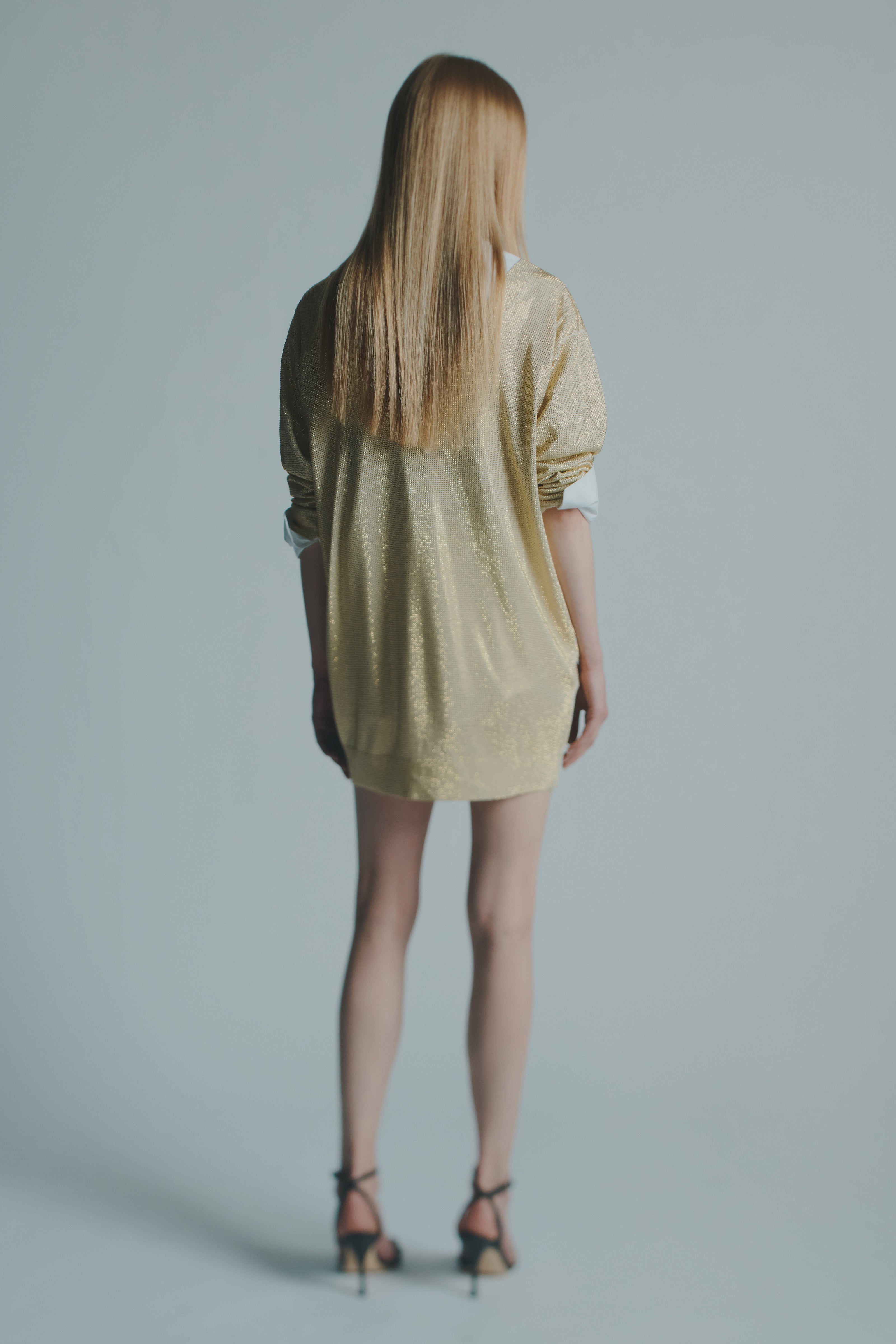 MICRO BEADED MINI DRESS