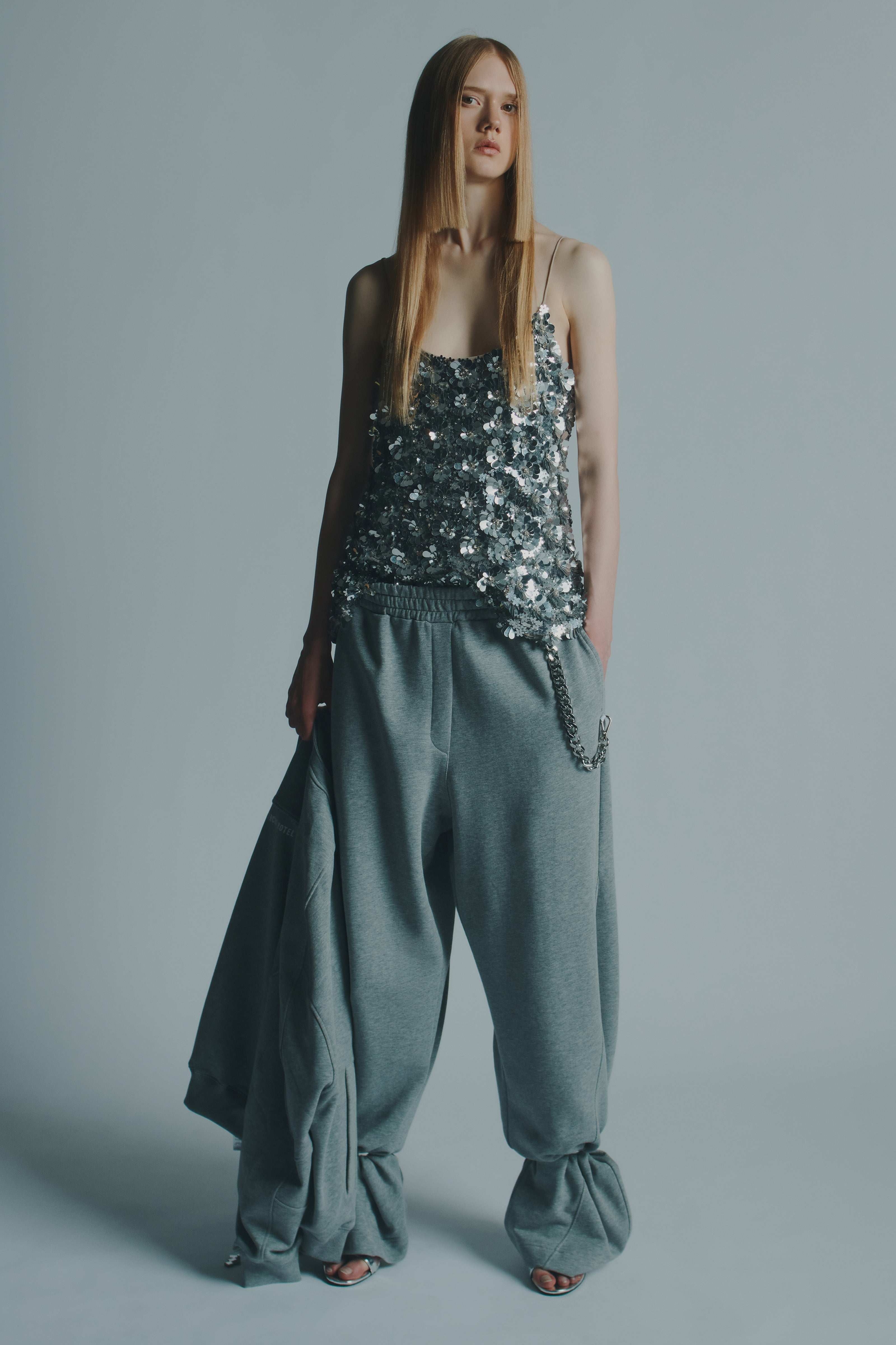 EMBROIDERED SEQUIN TOP