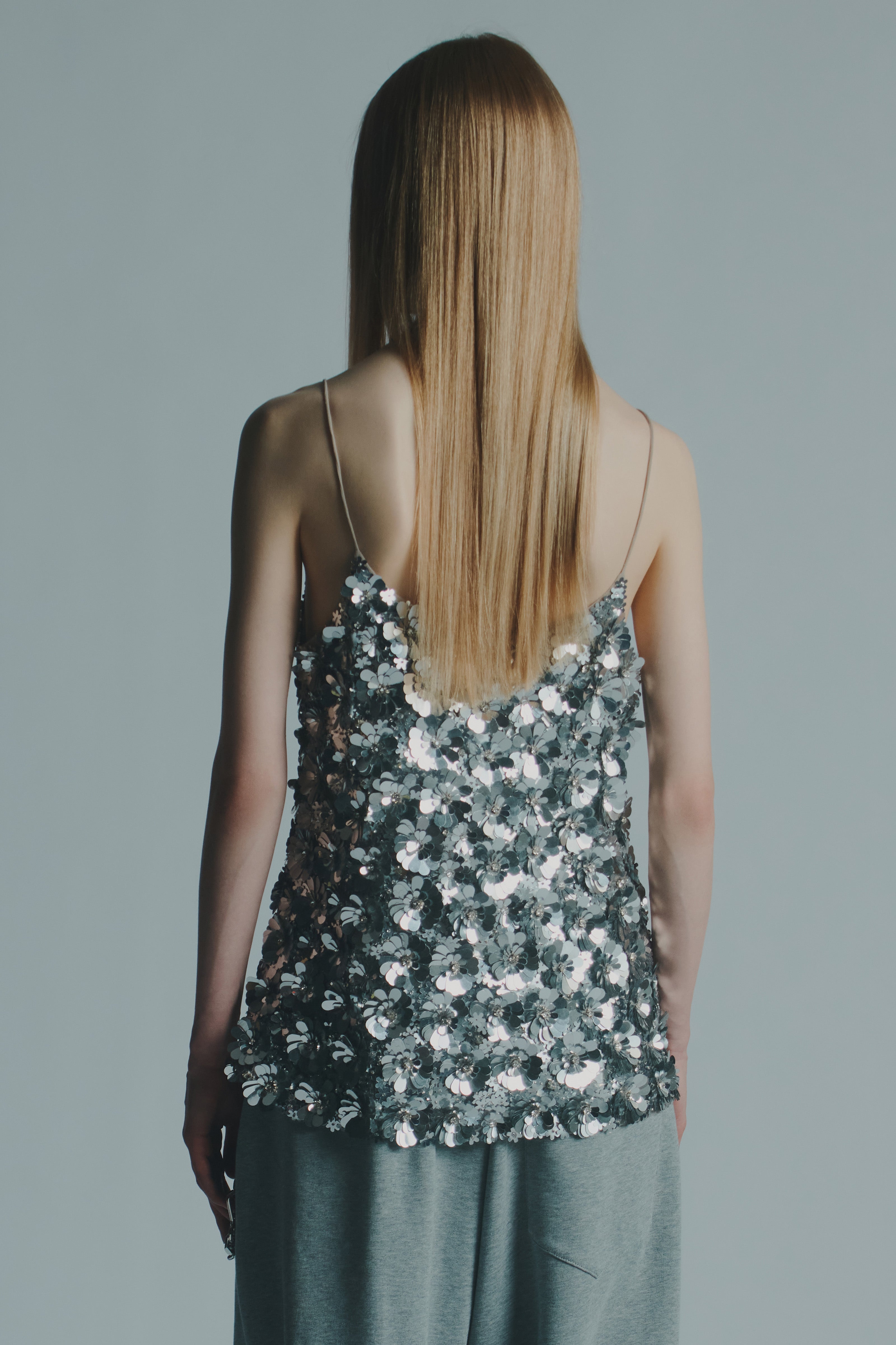 EMBROIDERED SEQUIN TOP