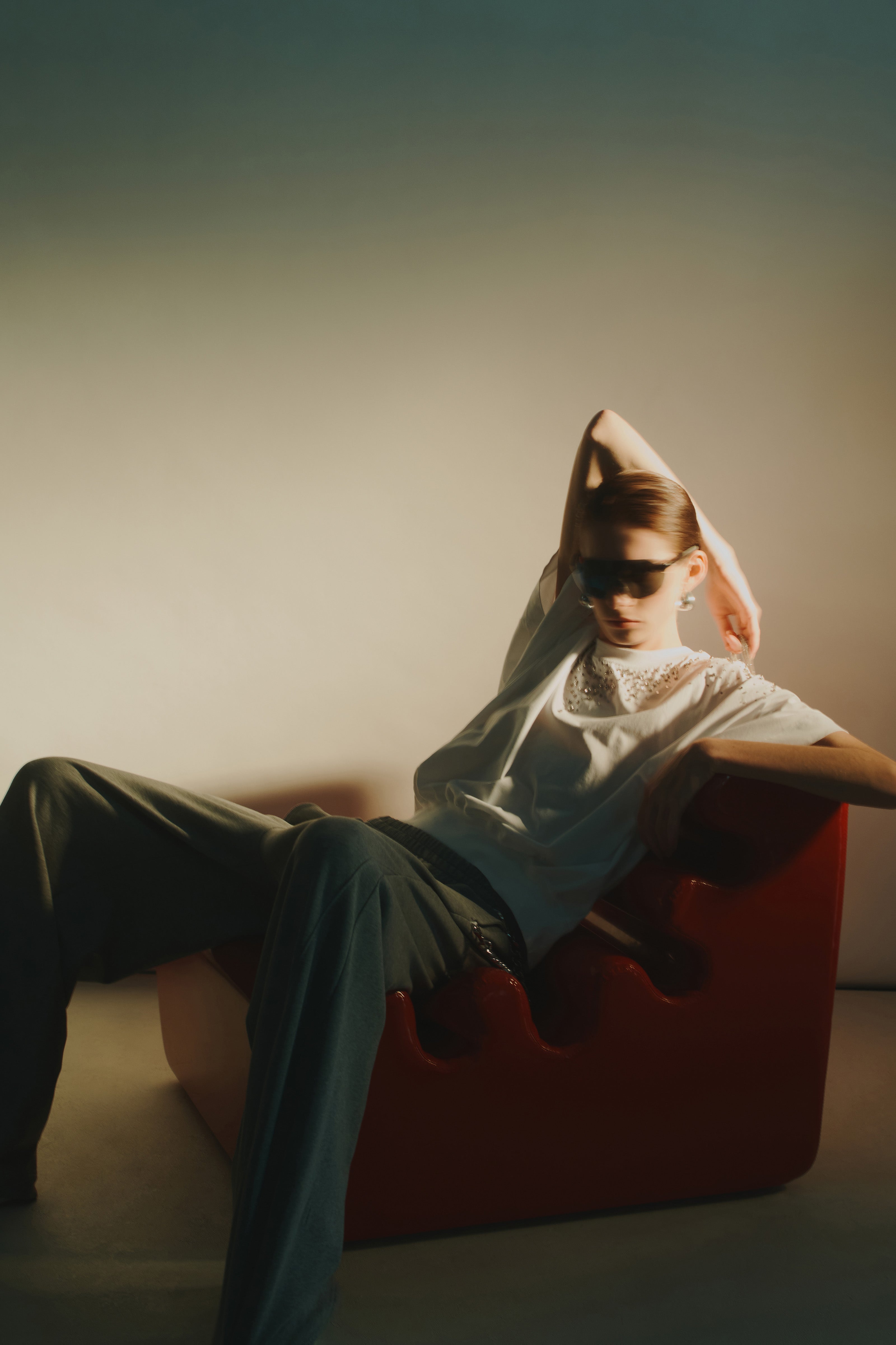 OVERSIZED STRASS T-SHIRT