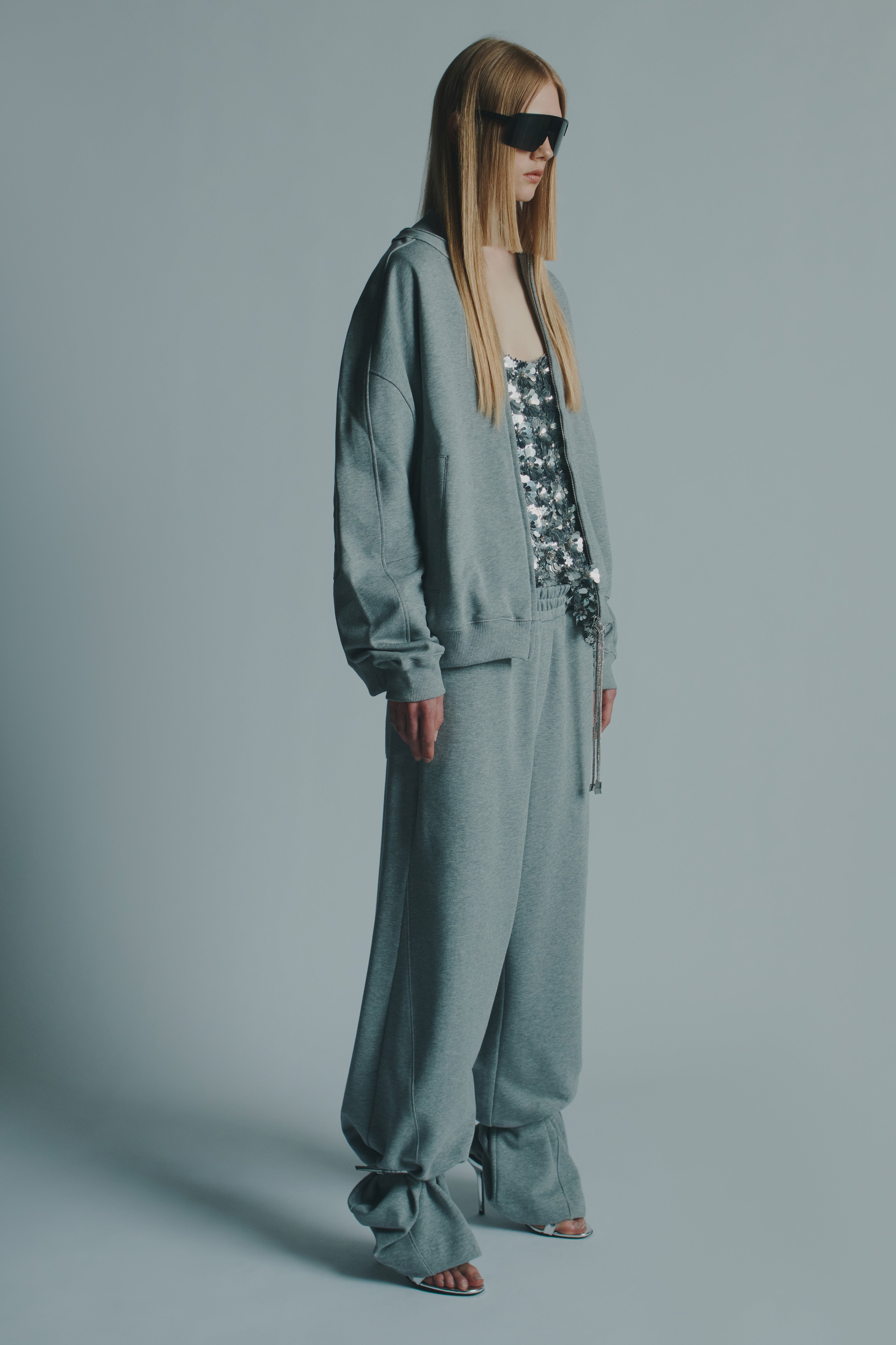 STRASS BOMBER SWEATSHIRT