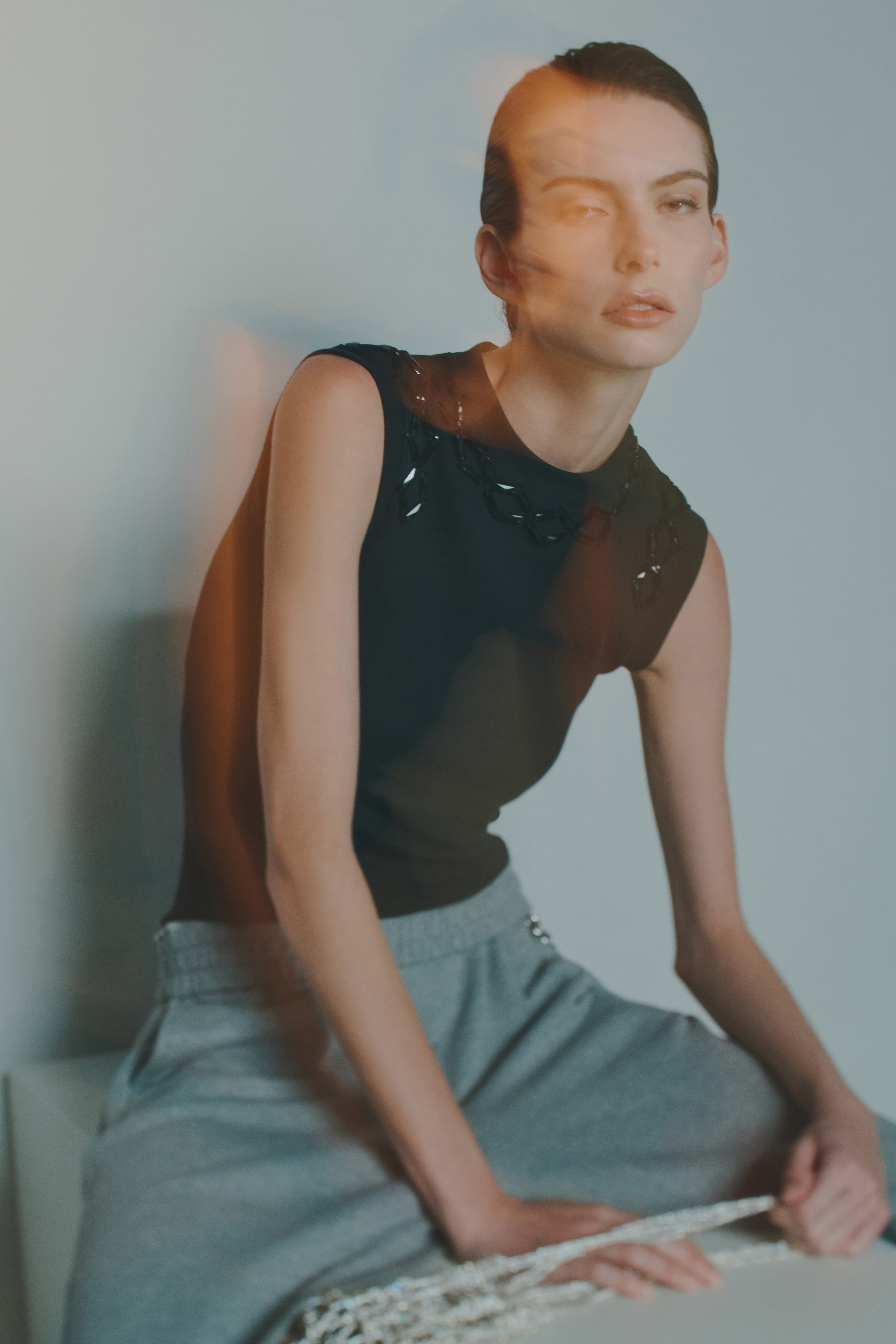 JEWELLED CHAIN SWEATPANT