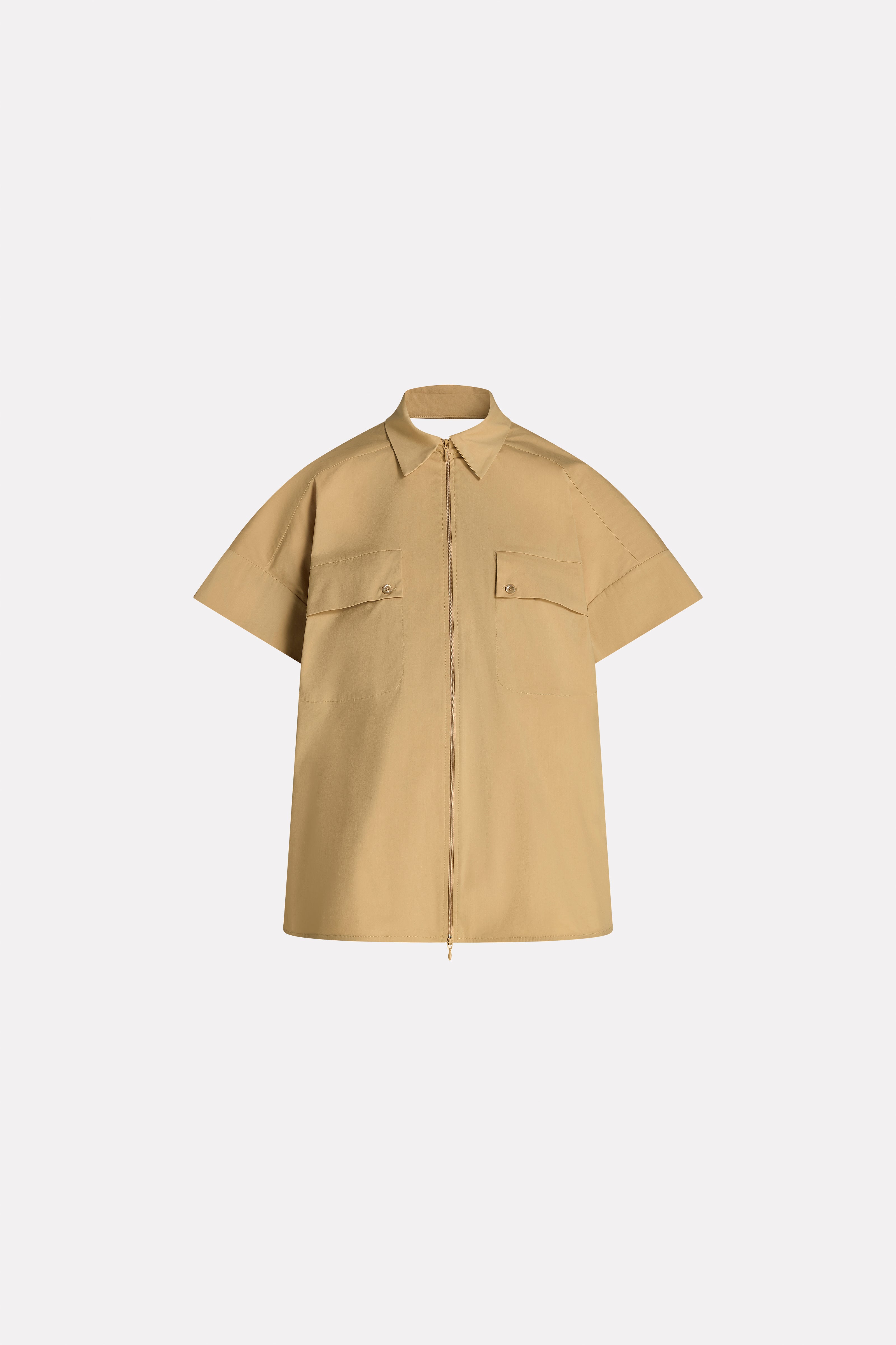 MULTI-BUTTON POPLIN SHIRT