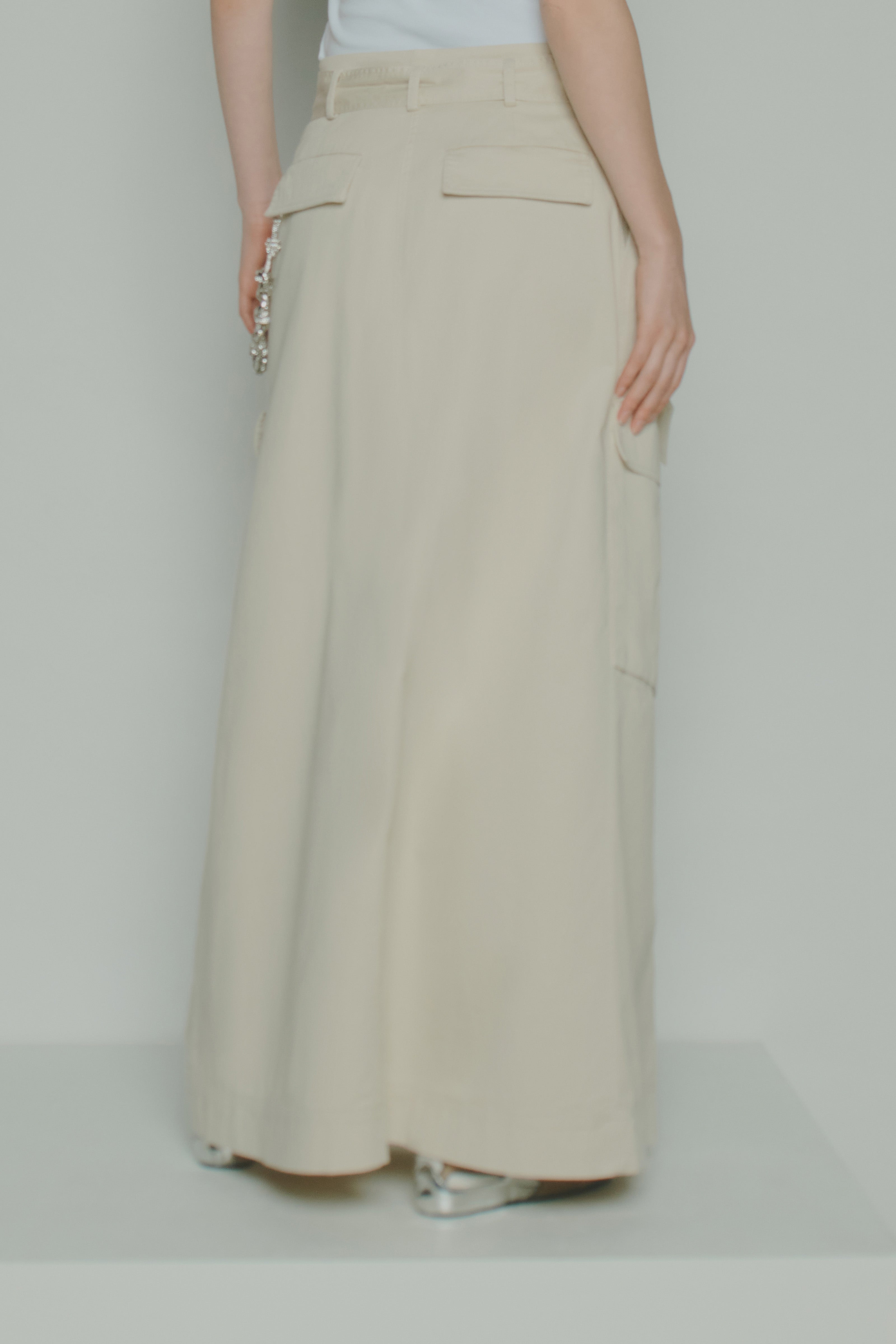 CARGO GABARDINE SKIRT