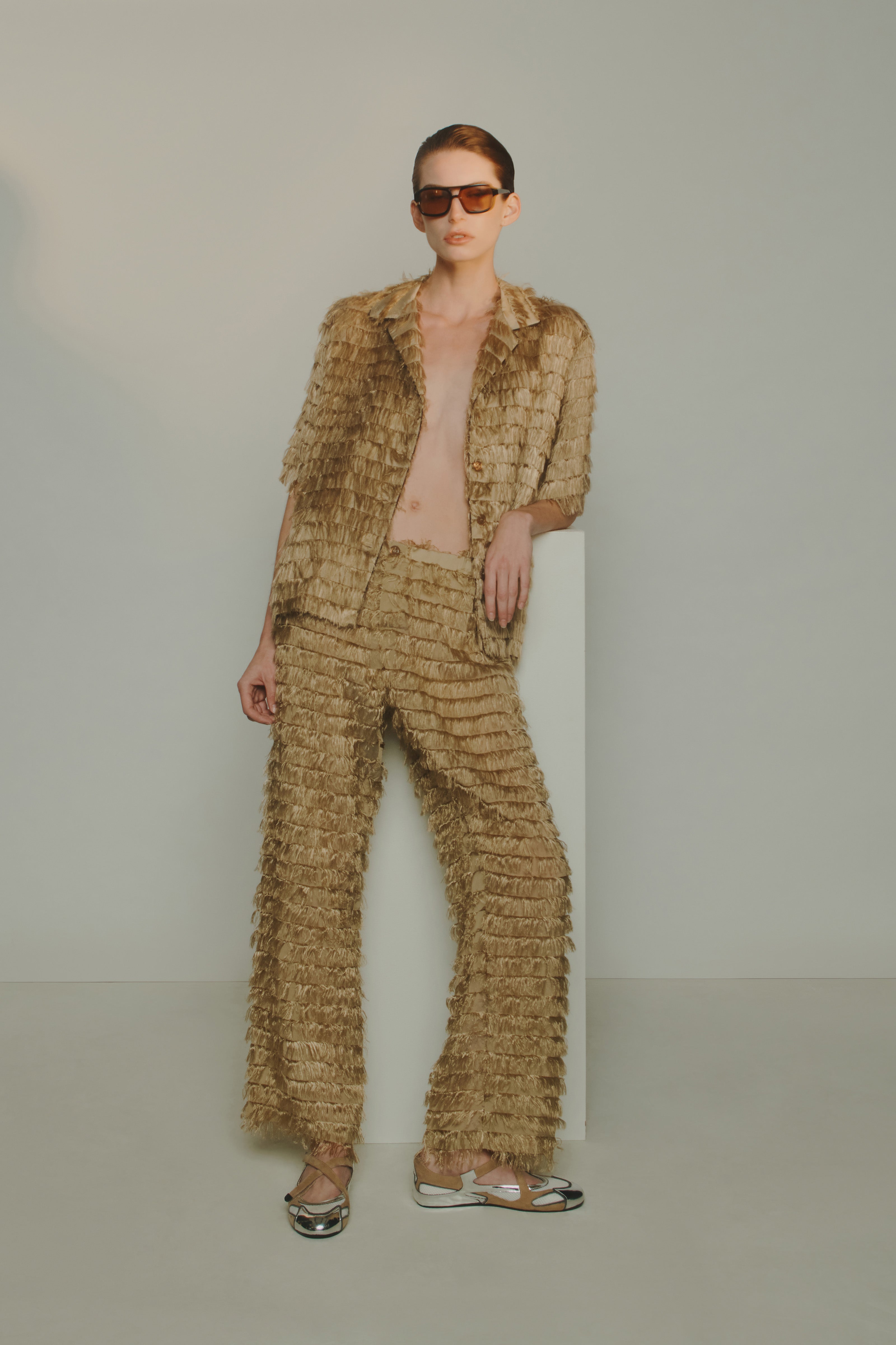 CAMICIA TESSUTO FRANGE