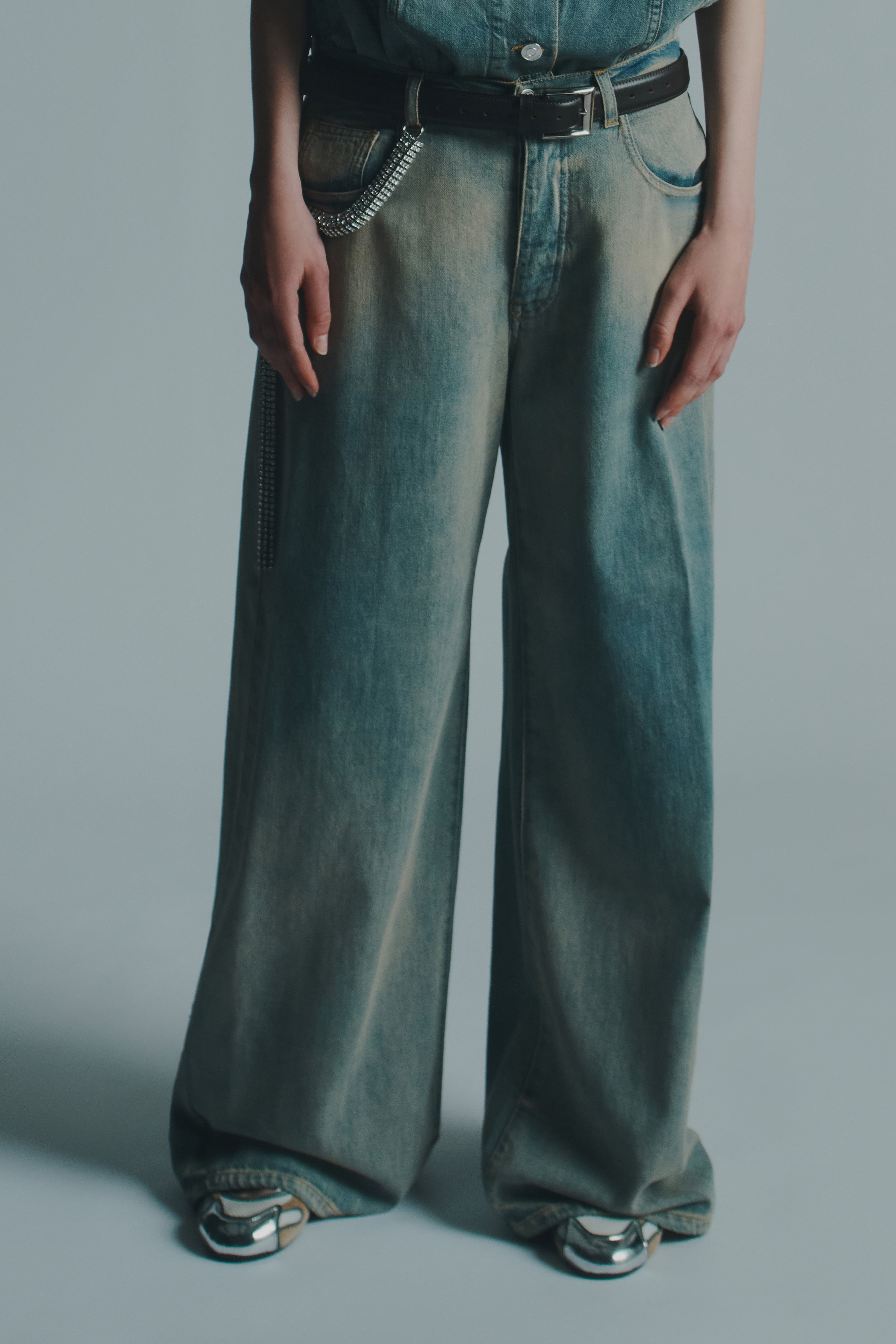 FIVE POCKET STRASS JEANS