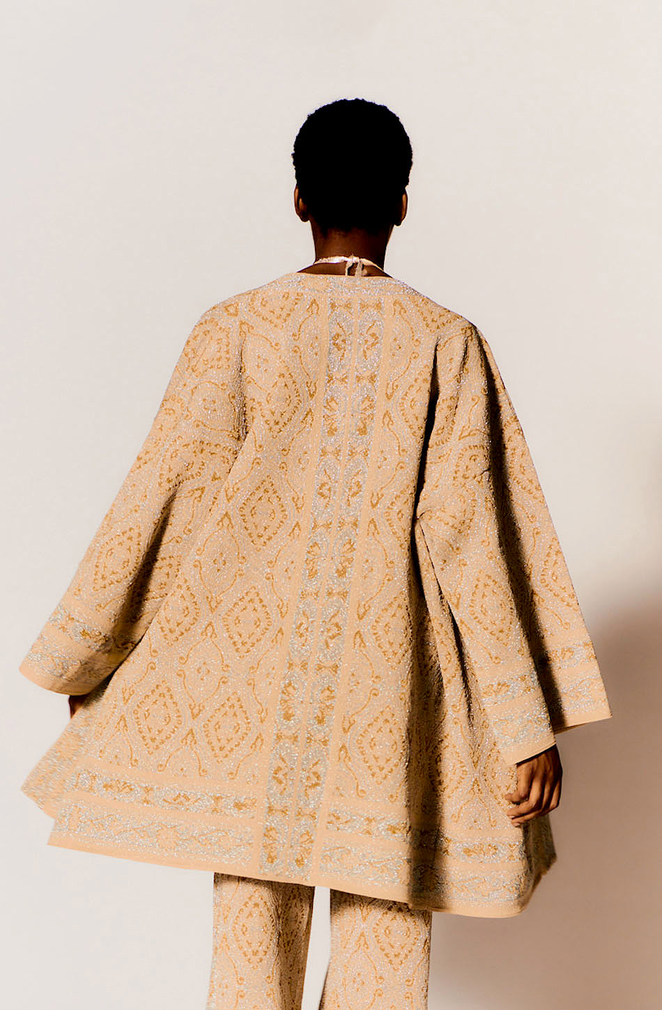 kimono lungo jacquard lurex