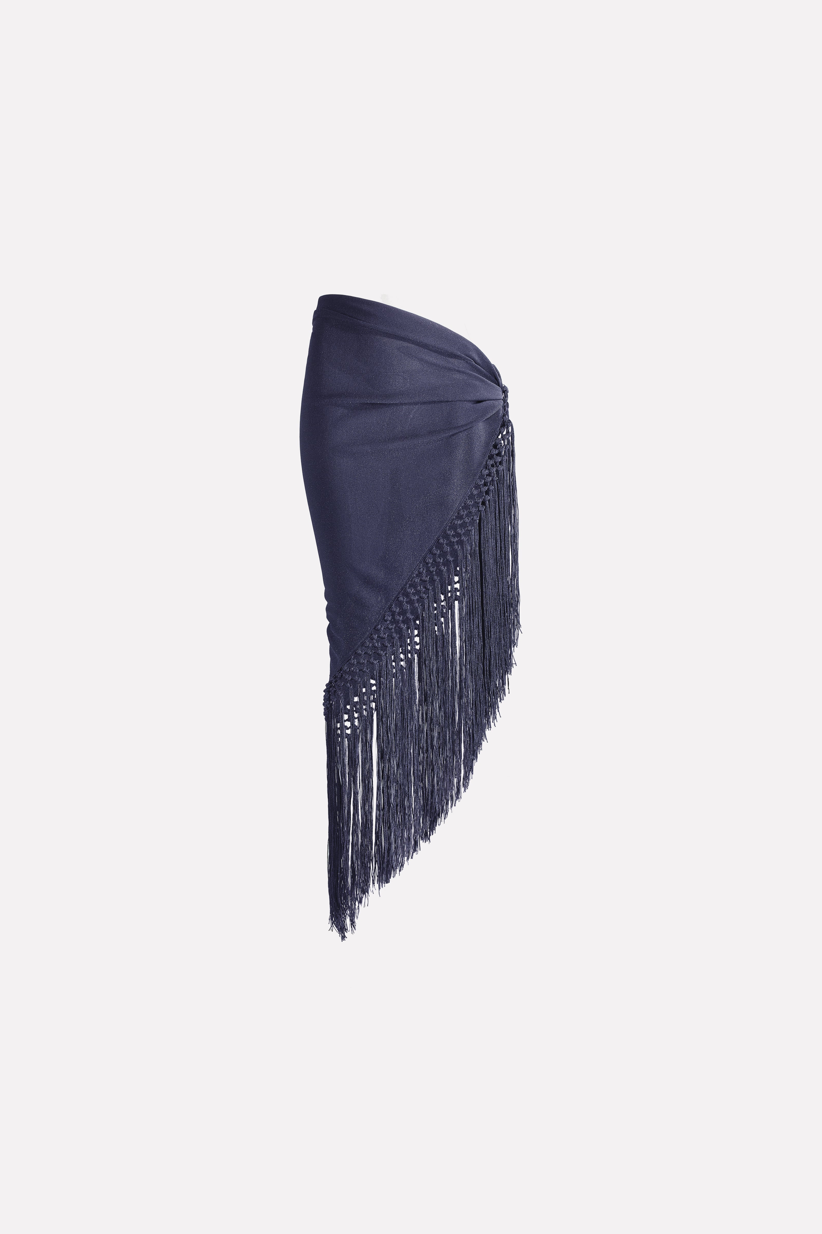 LAMÃ FRINGED MAXI SCARF