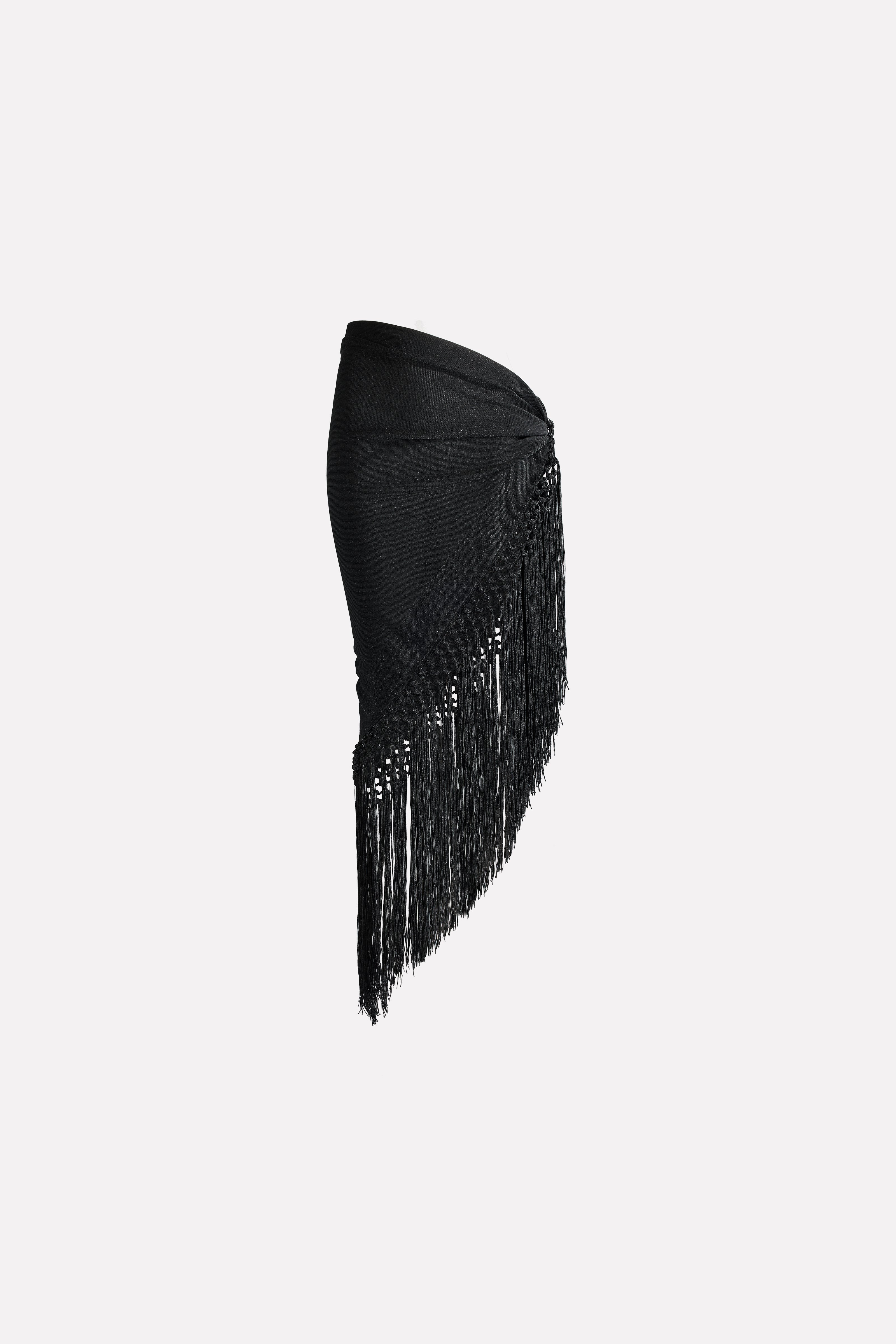 LAMÃ FRINGED MAXI SCARF