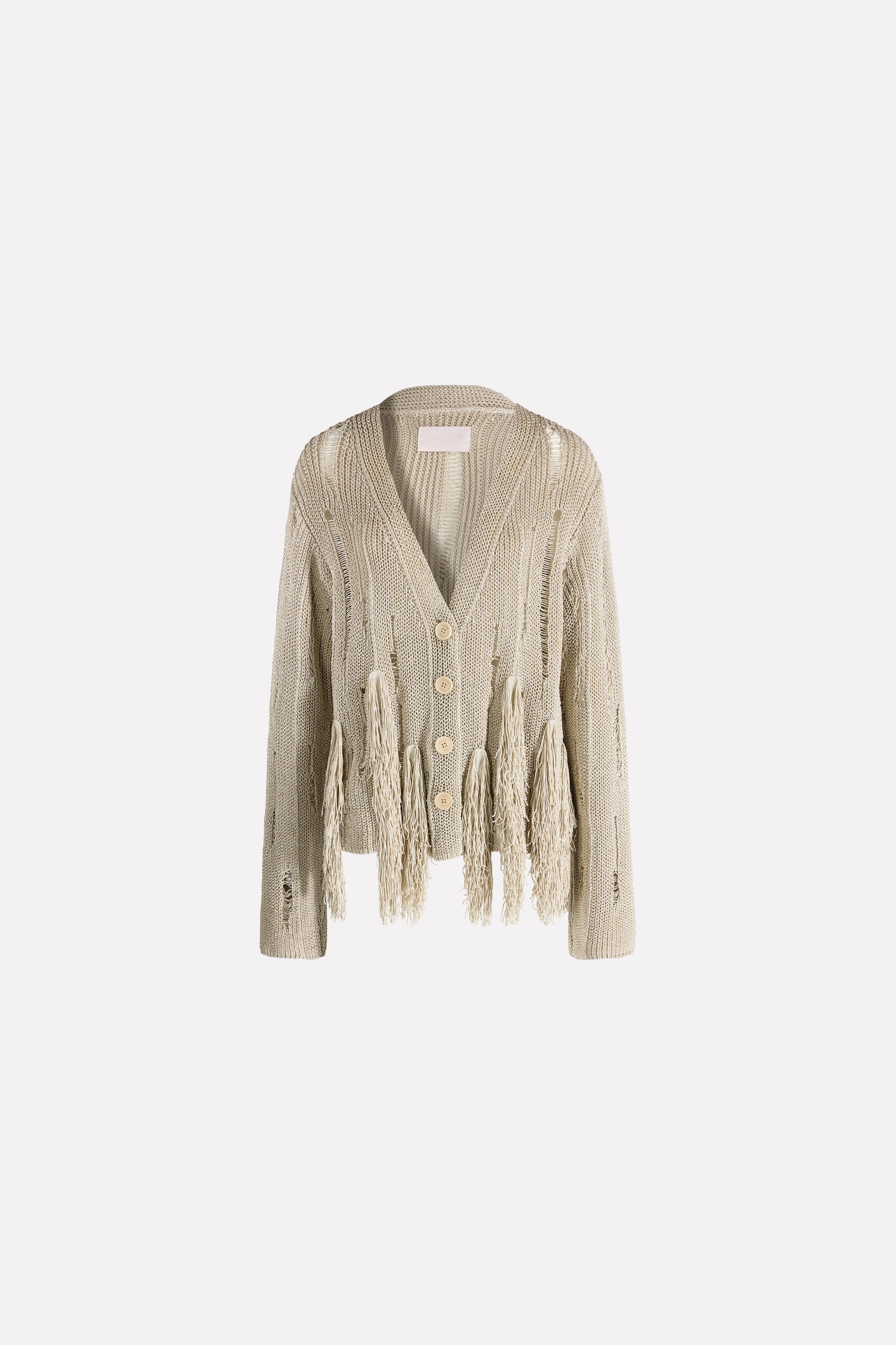 LAMÃ FRINGED CARDIGAN BOTTOM