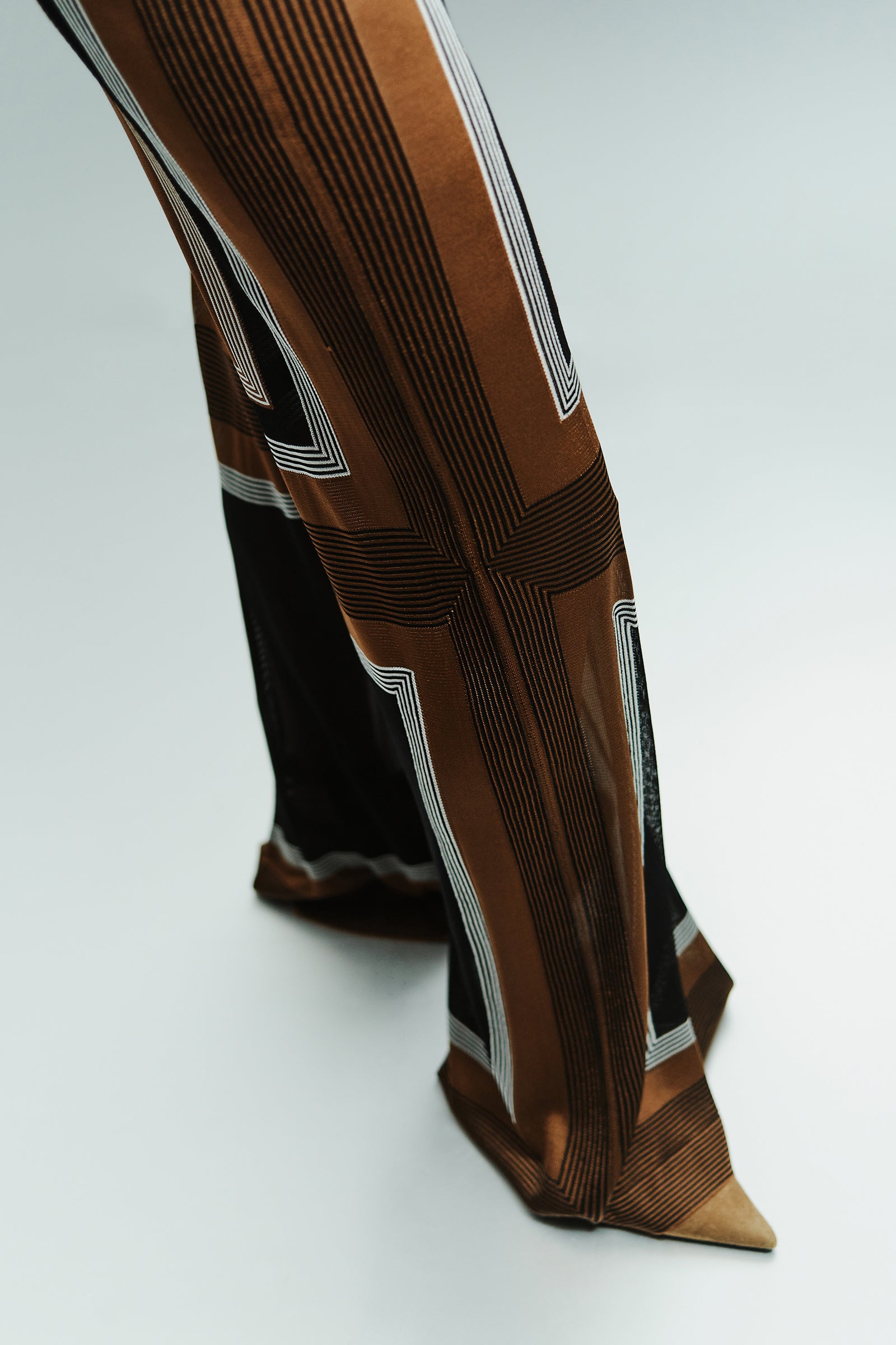 WIDE LEG INLAY TROUSERS