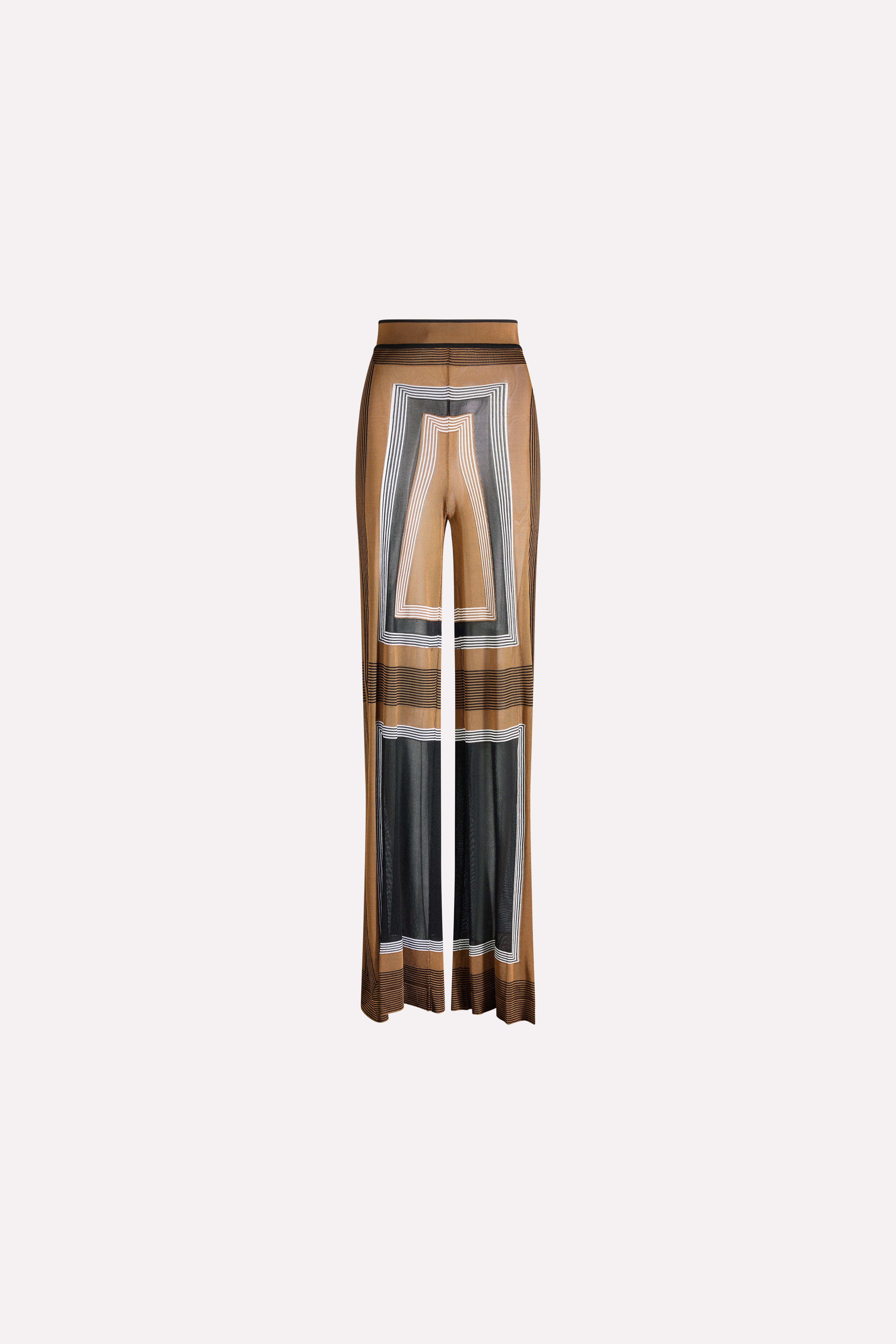 WIDE LEG INLAY TROUSERS