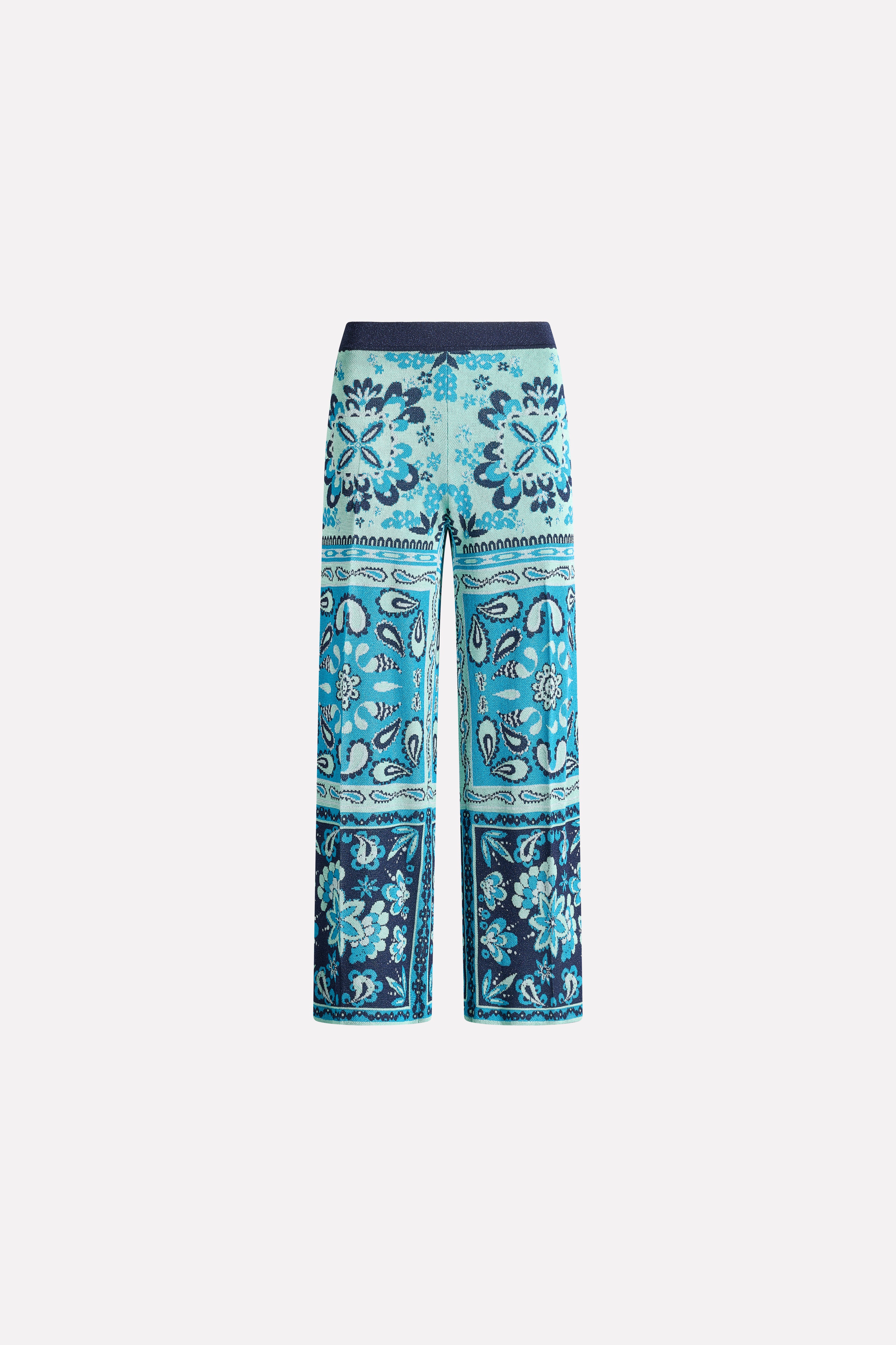 JACQUARD CROPPED TROUSERS