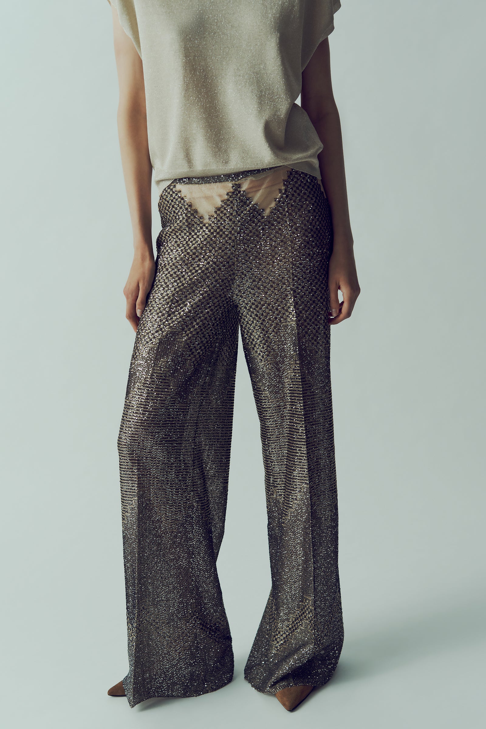 GEOMETRIC DESIGN TROUSERS