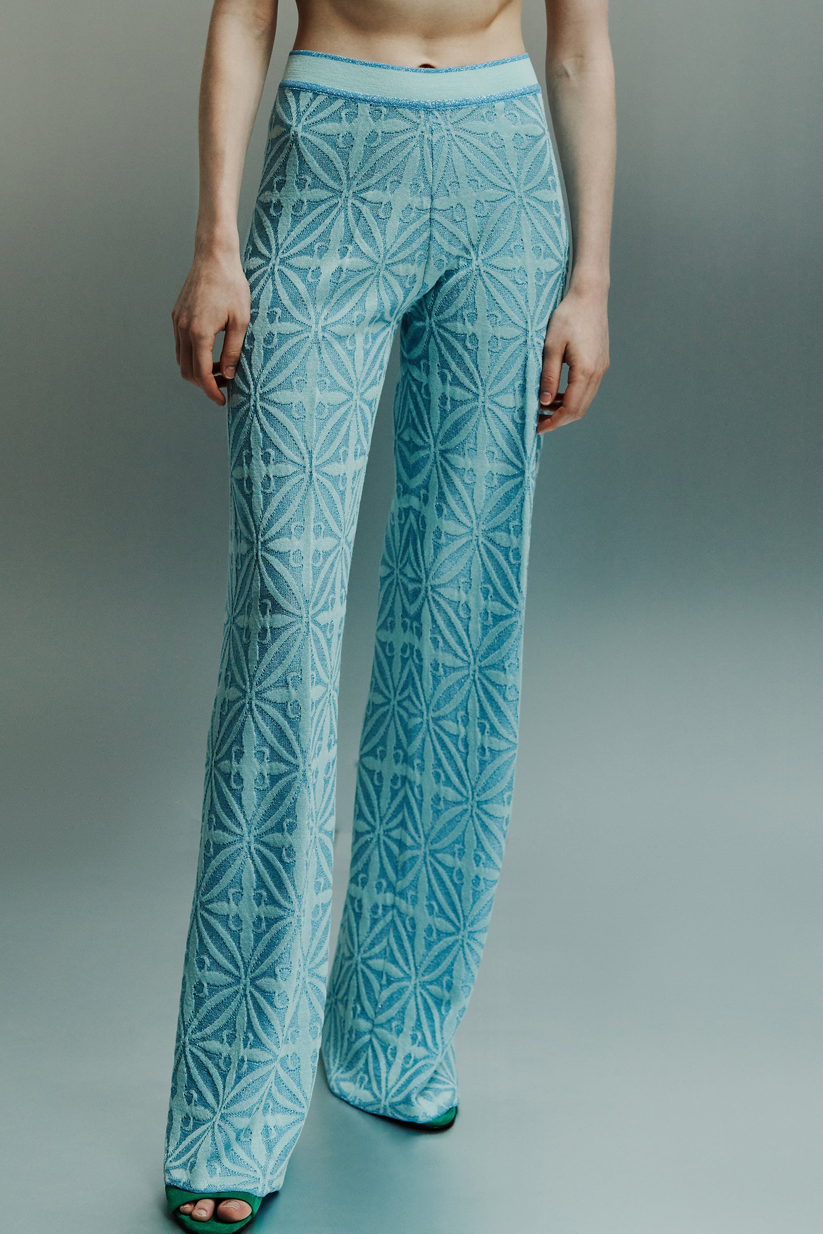 JACQUARD MAJOLICA TROUSERS