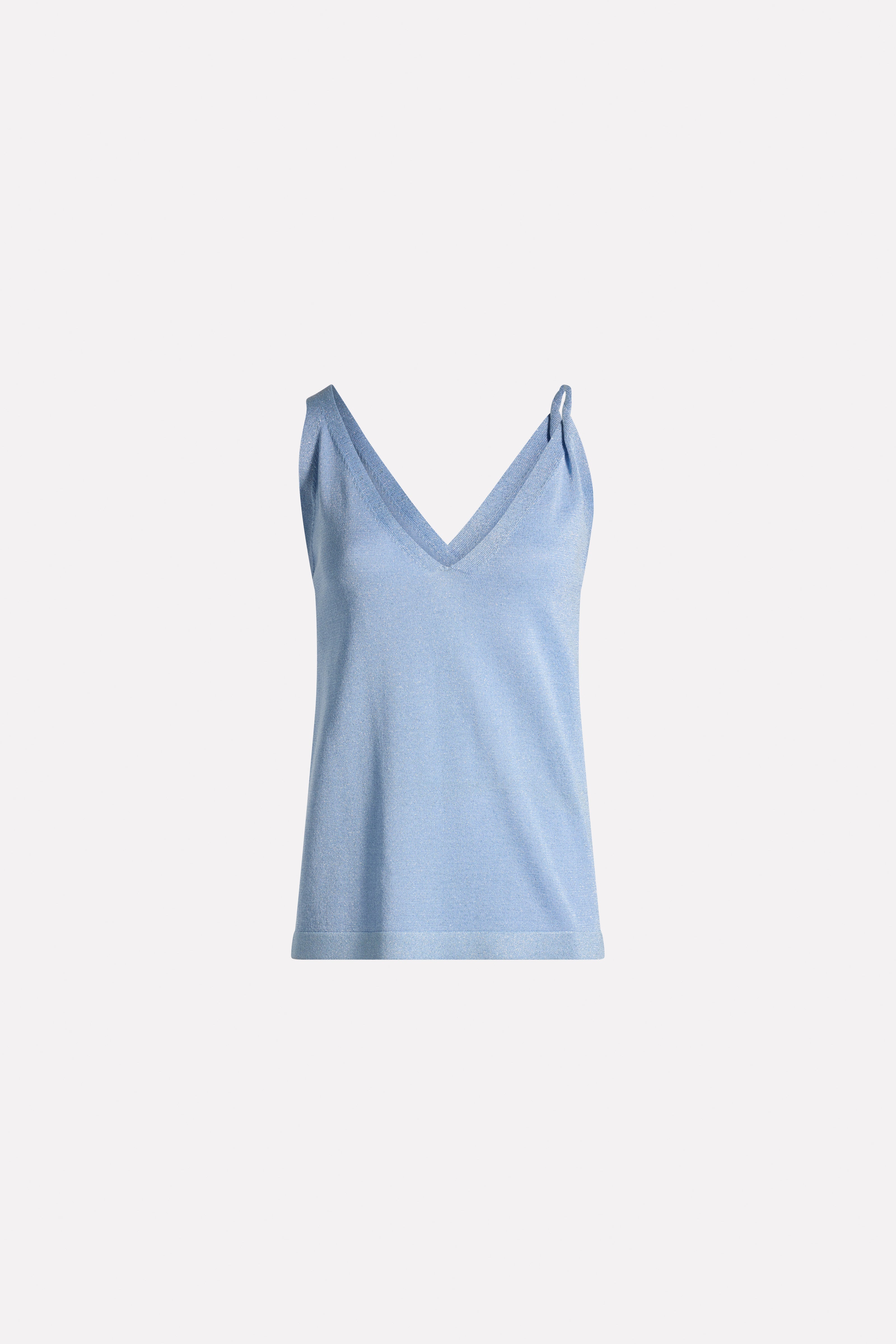 LAMÉ V-NECK TOP