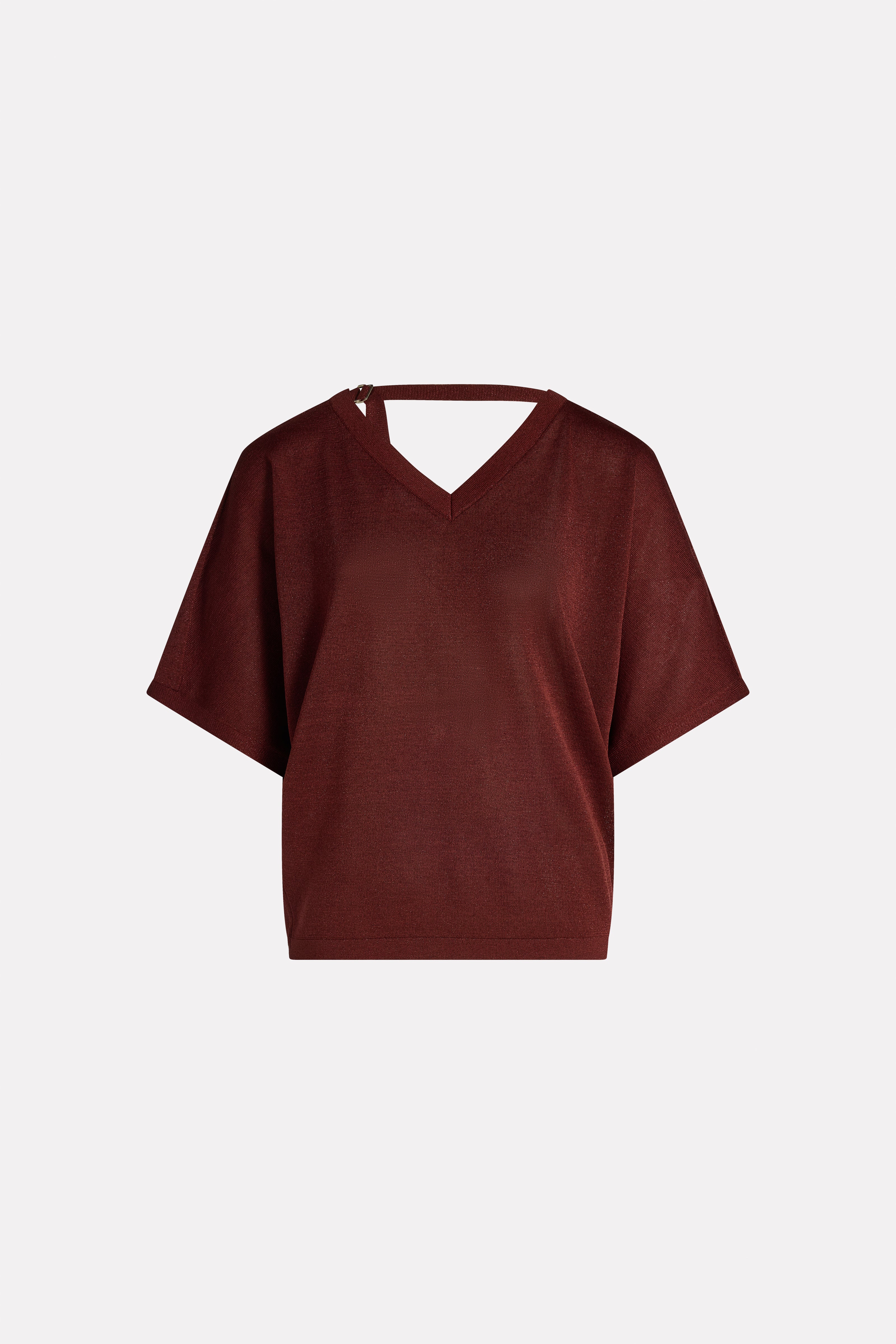 LAMÉ V-NECK SWEATER