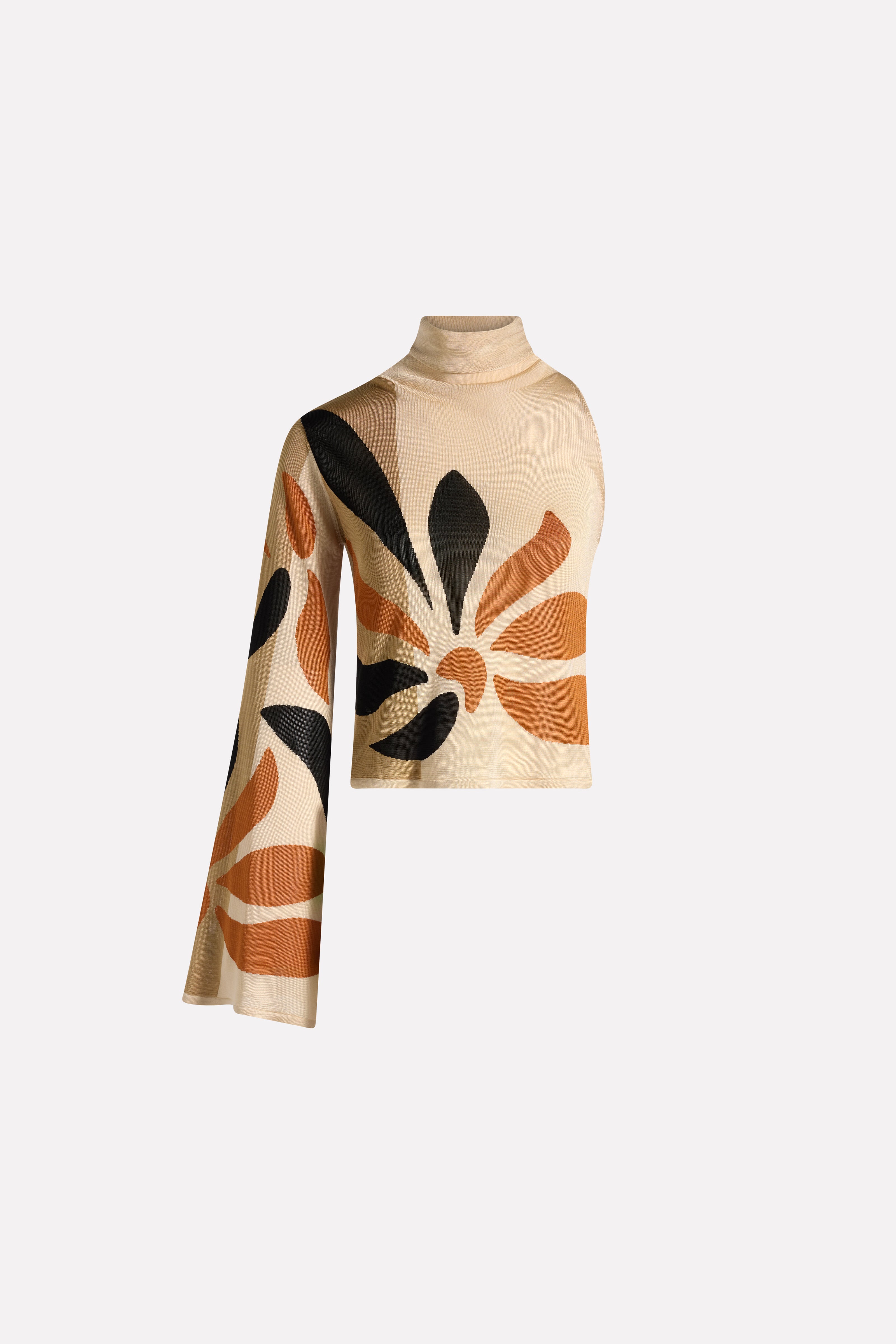 ONE-SHOULDER INLAY TOP