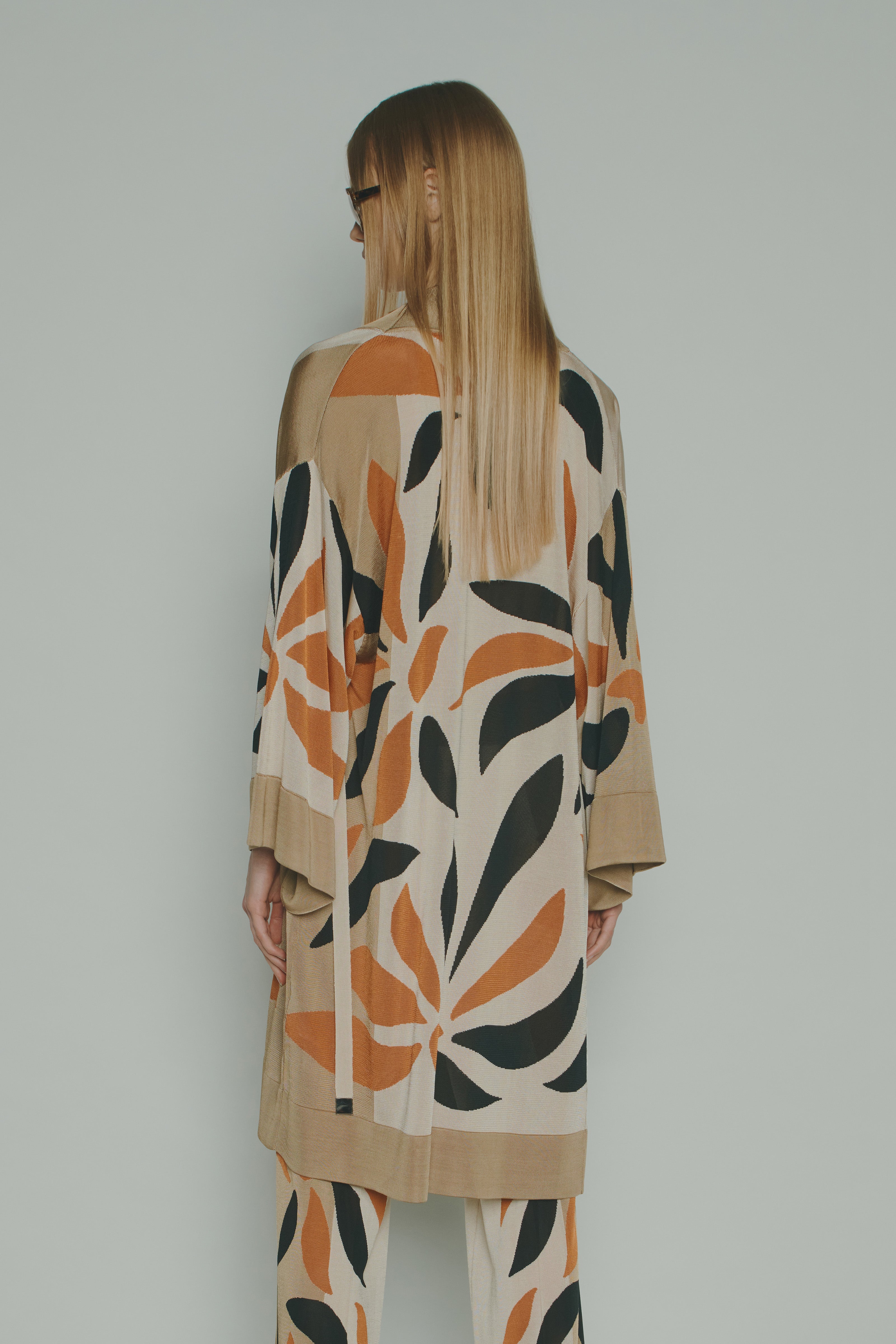VISCOSE INLAY KIMONO