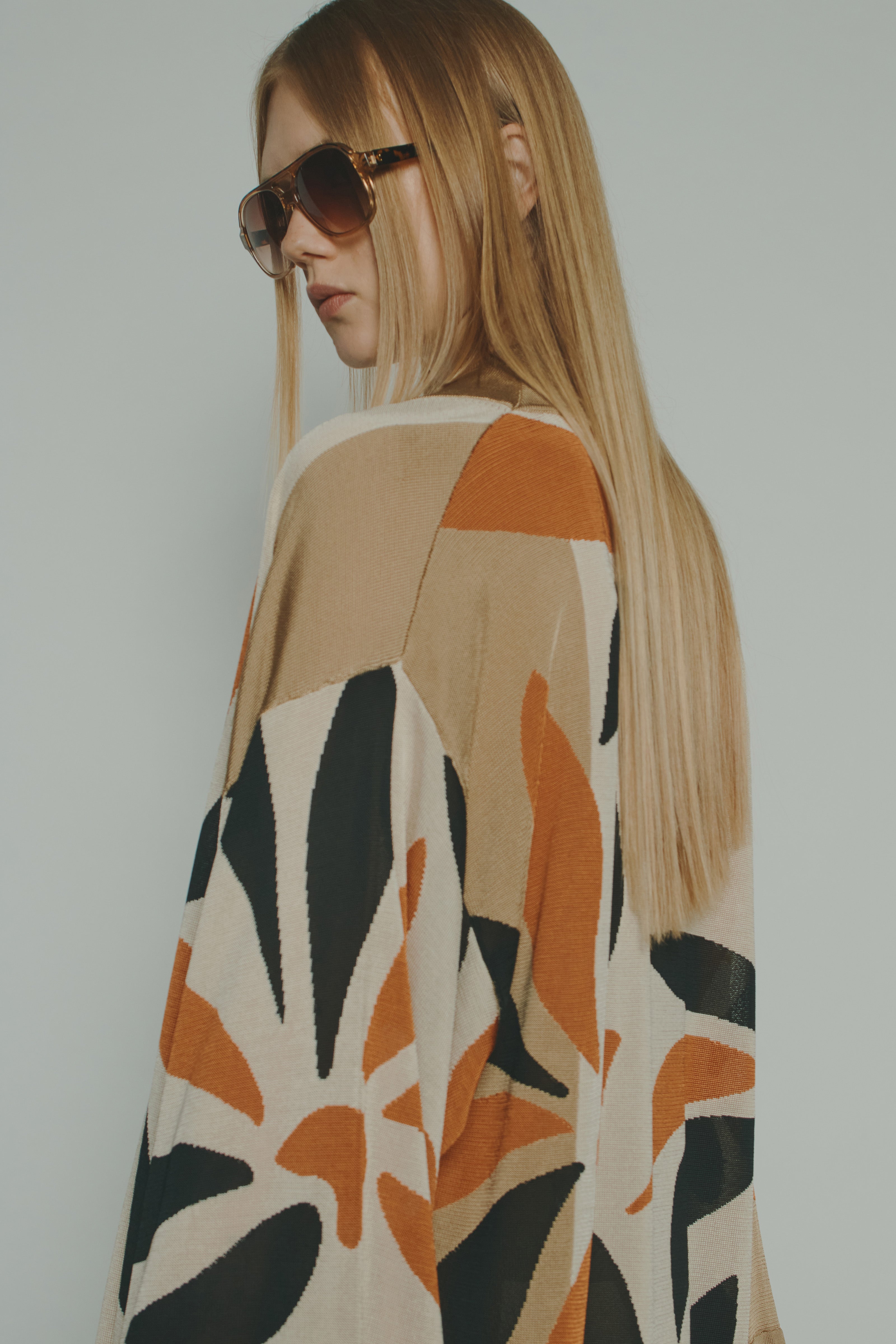 VISCOSE INLAY KIMONO