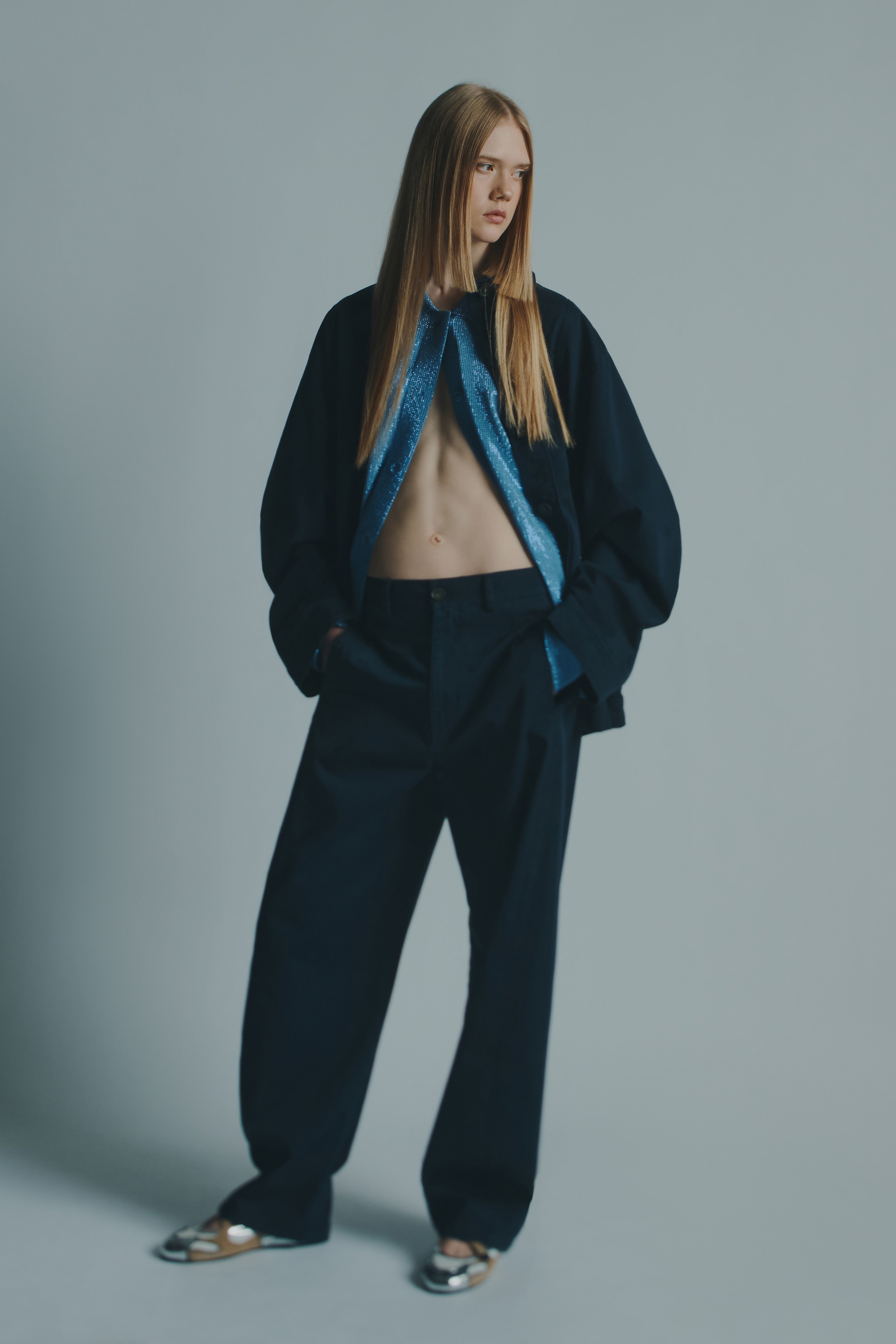 MICRO BEADED VISCOSE SHIRT