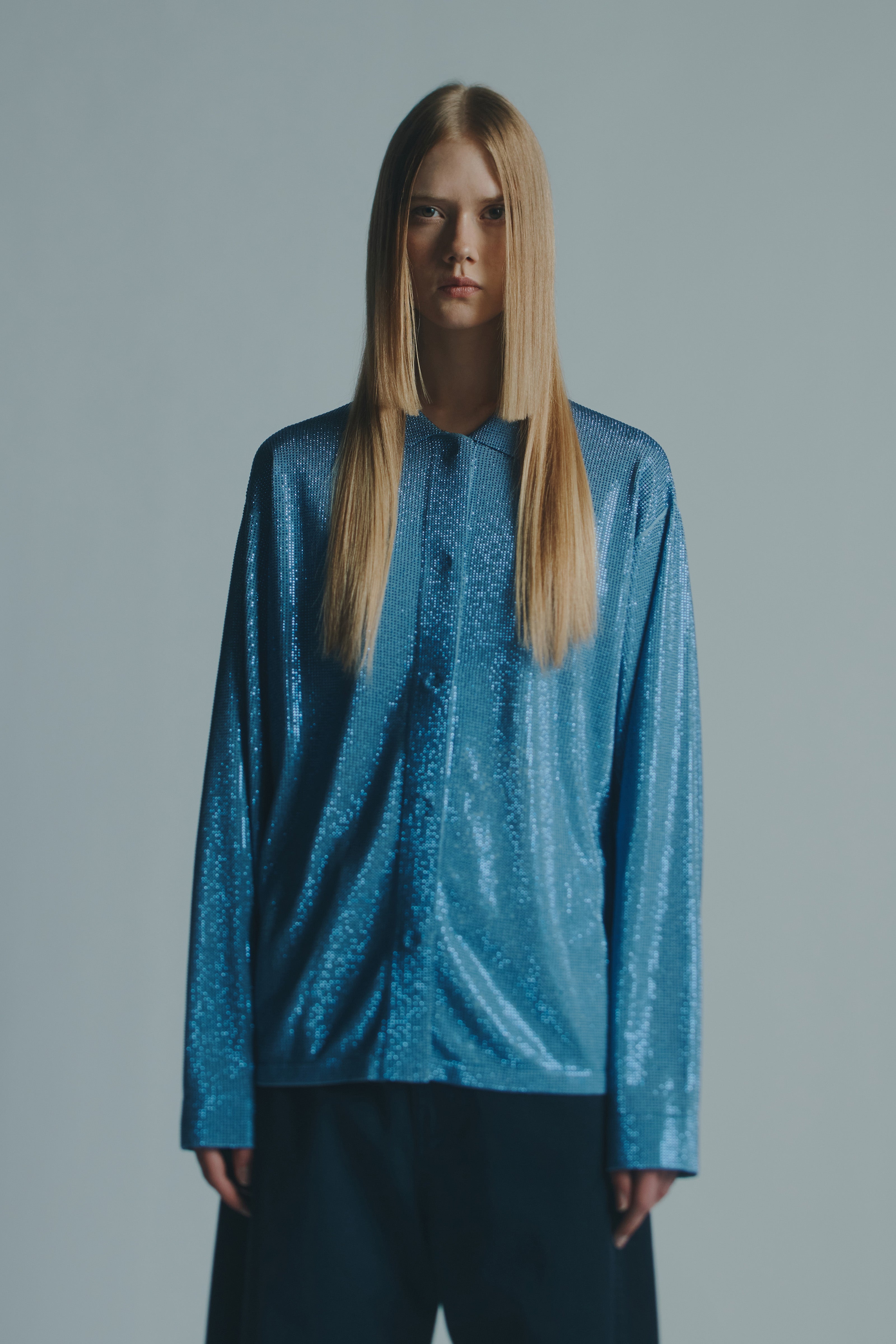 MICRO BEADED VISCOSE SHIRT