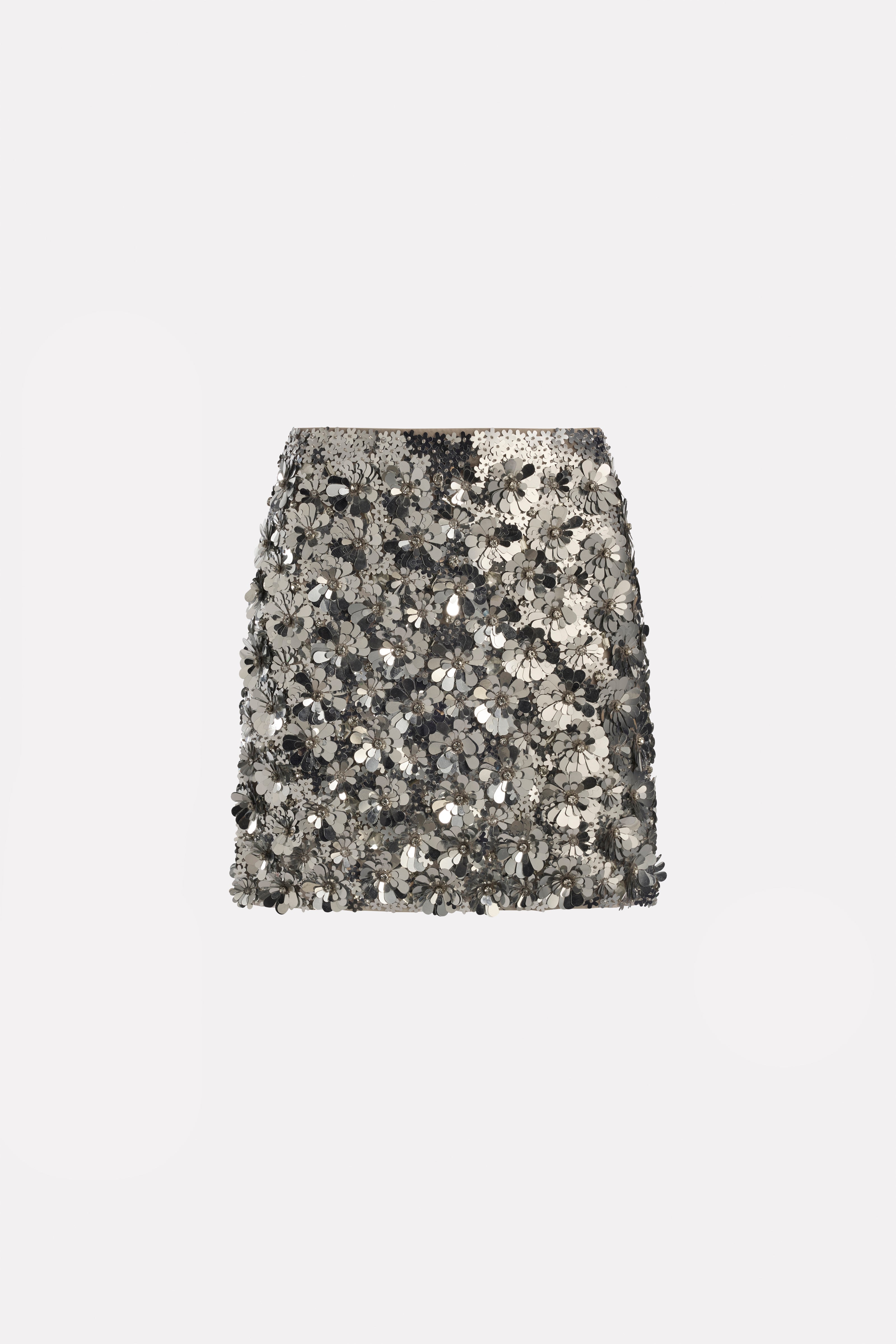 EMBROIDERED SEQUIN SKIRT