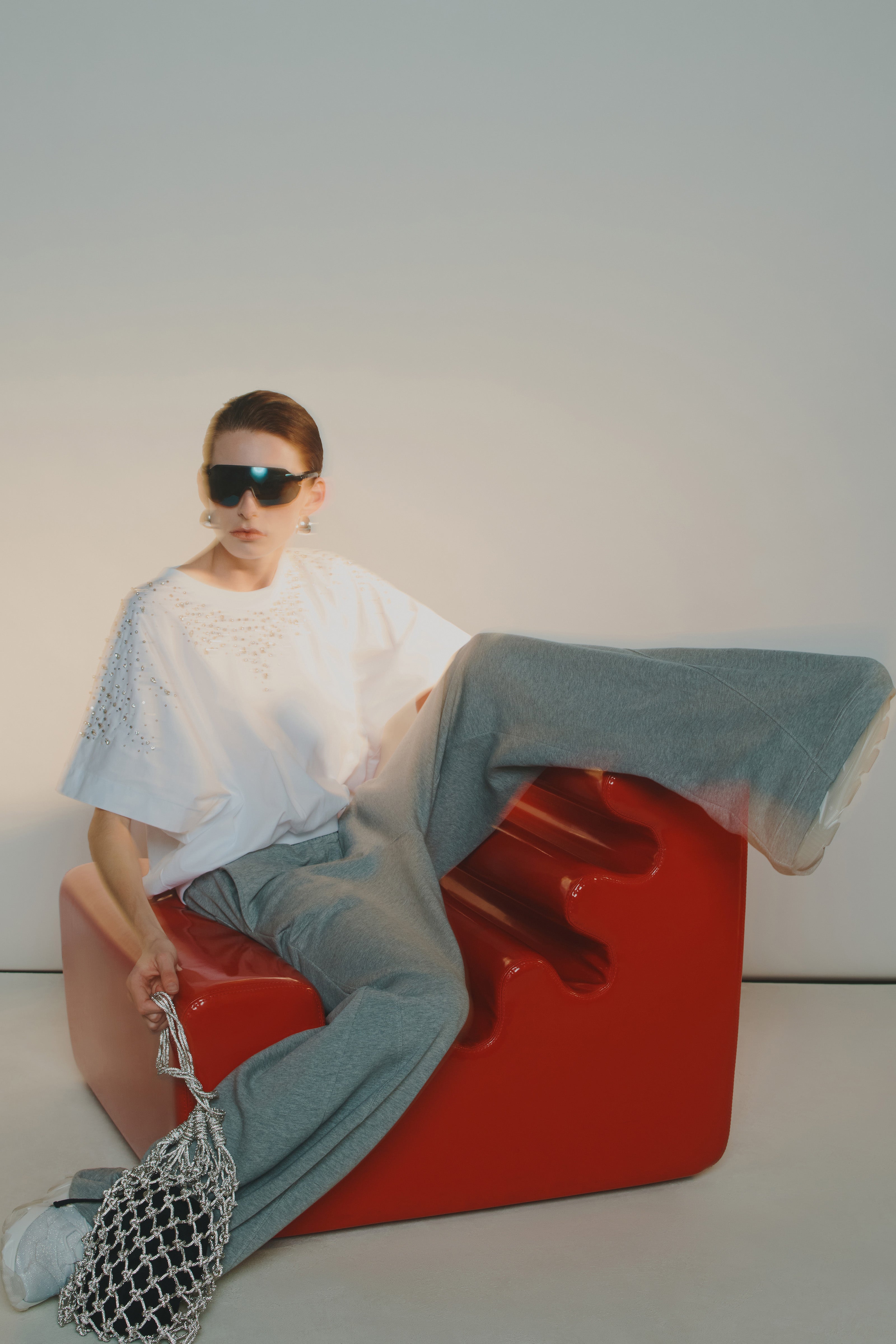 OVERSIZED STRASS T-SHIRT