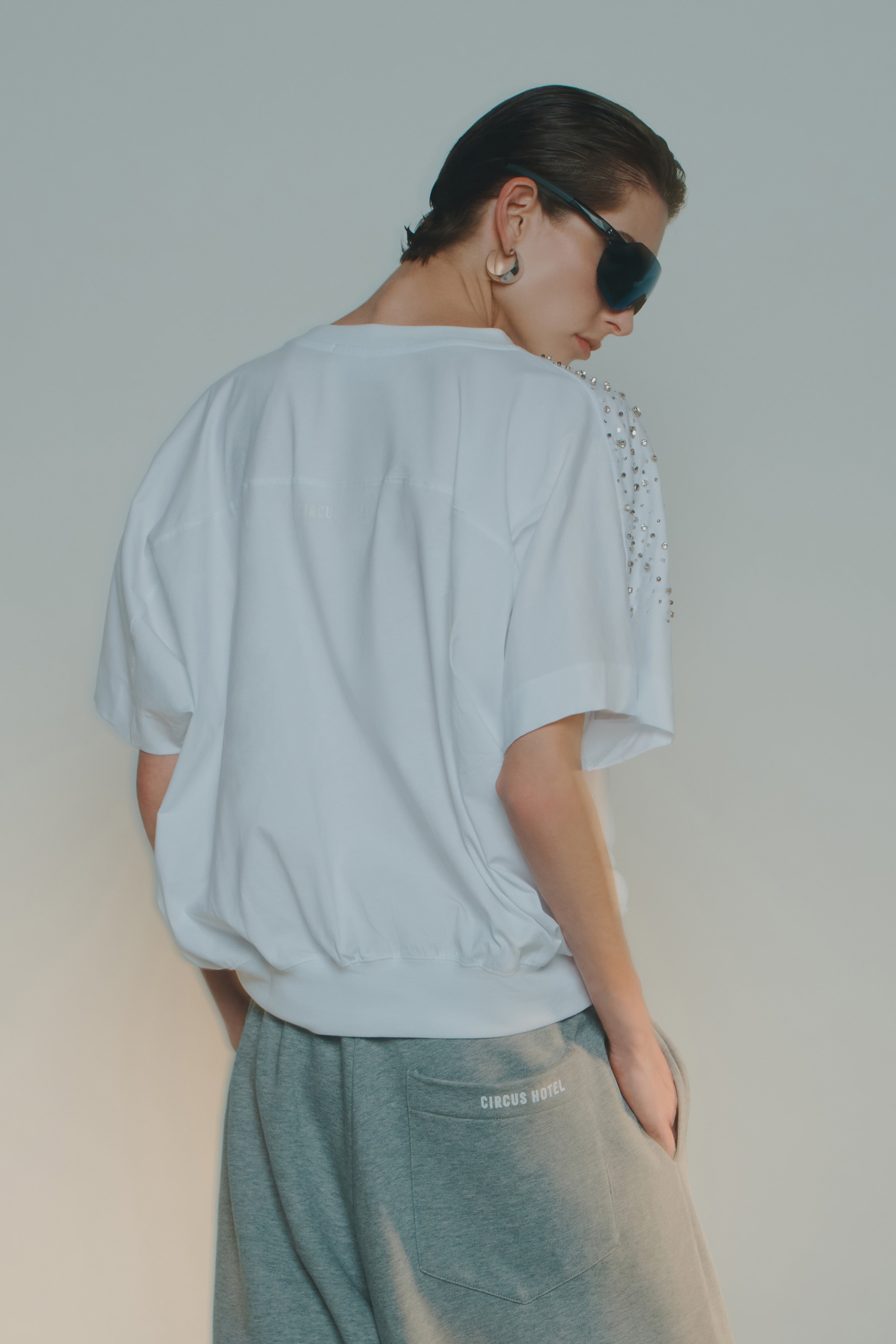 OVERSIZED STRASS T-SHIRT