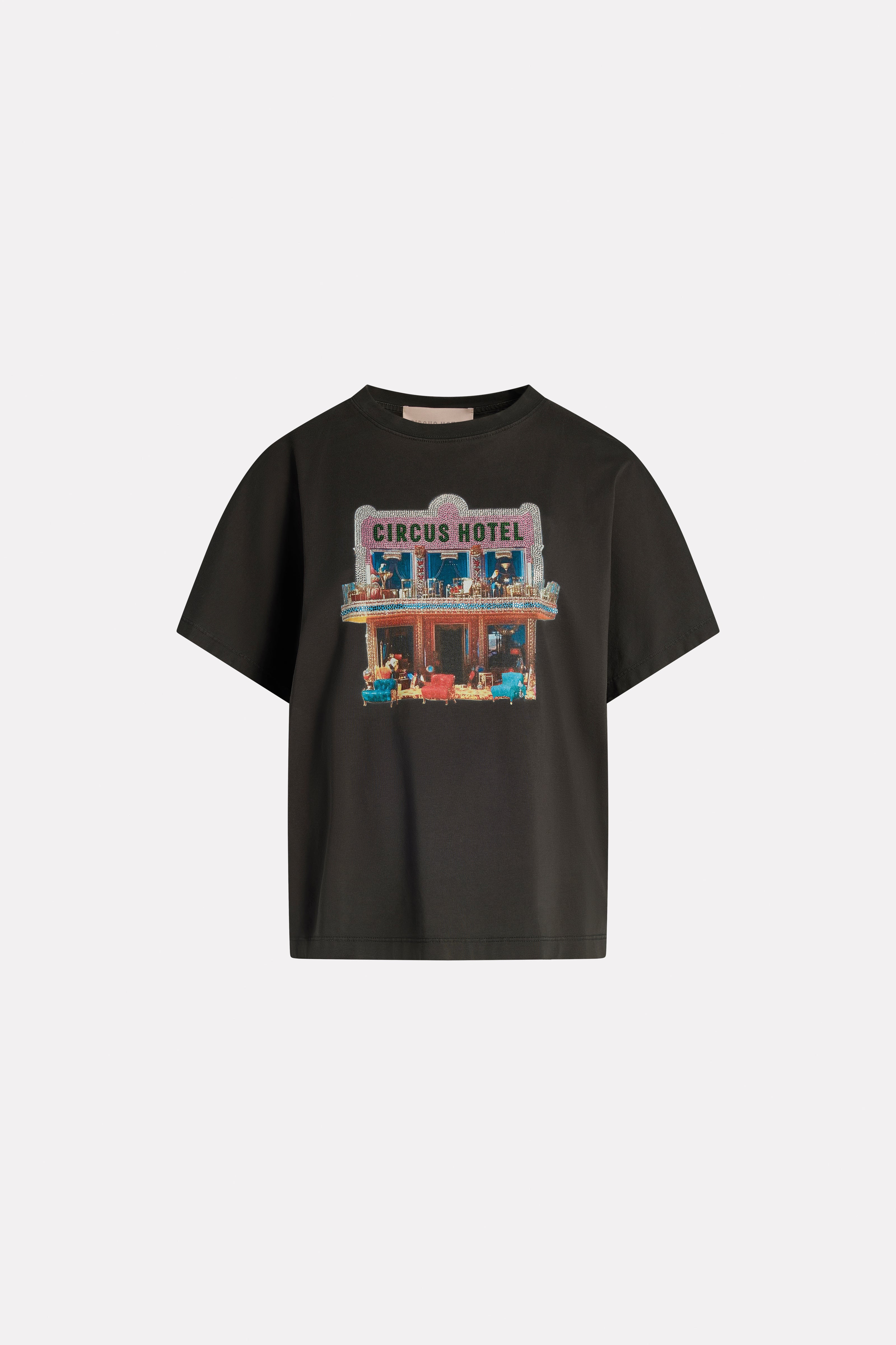 CIRCUS PRINT STRASS T-SHIRT
