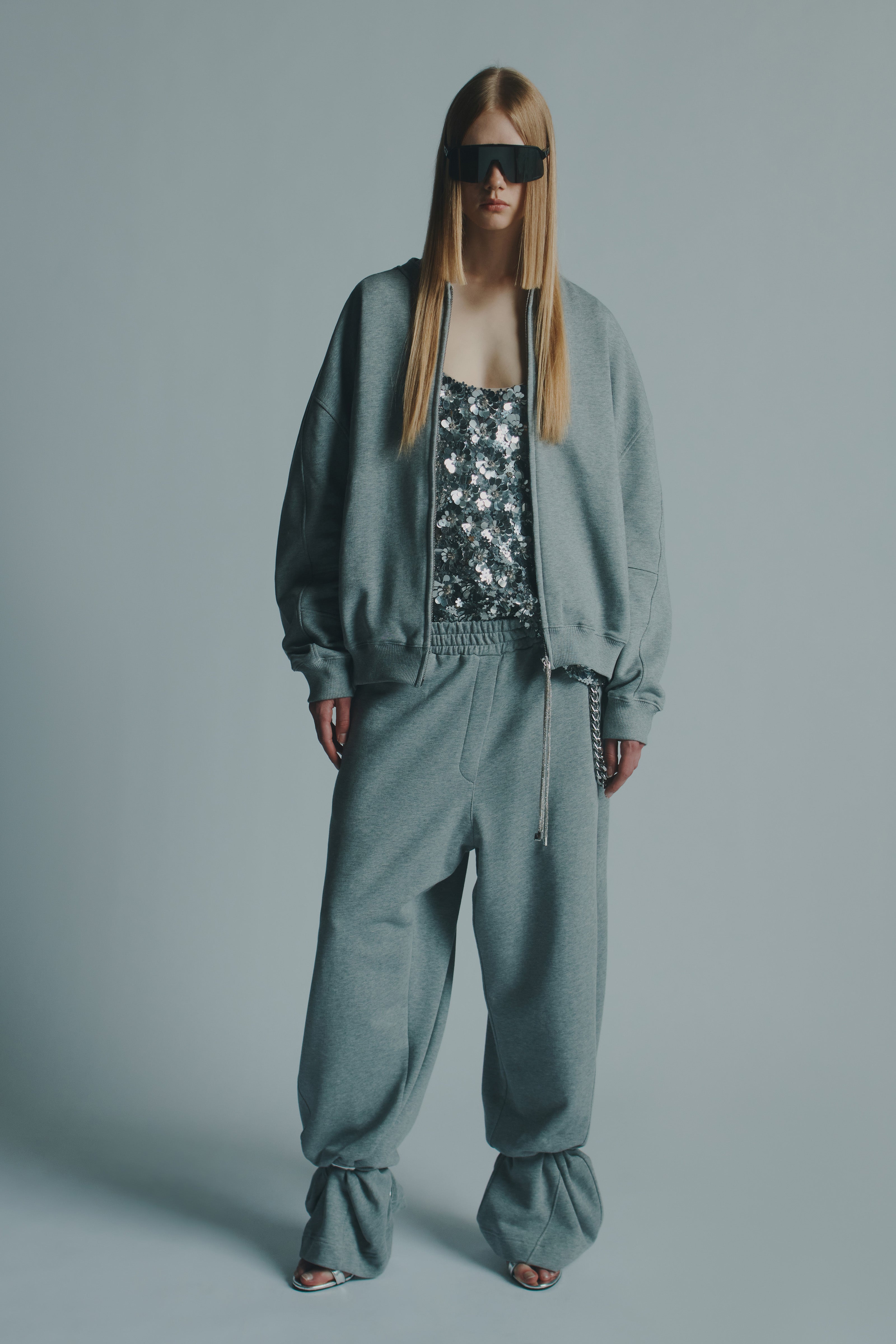 STRASS BOMBER SWEATSHIRT