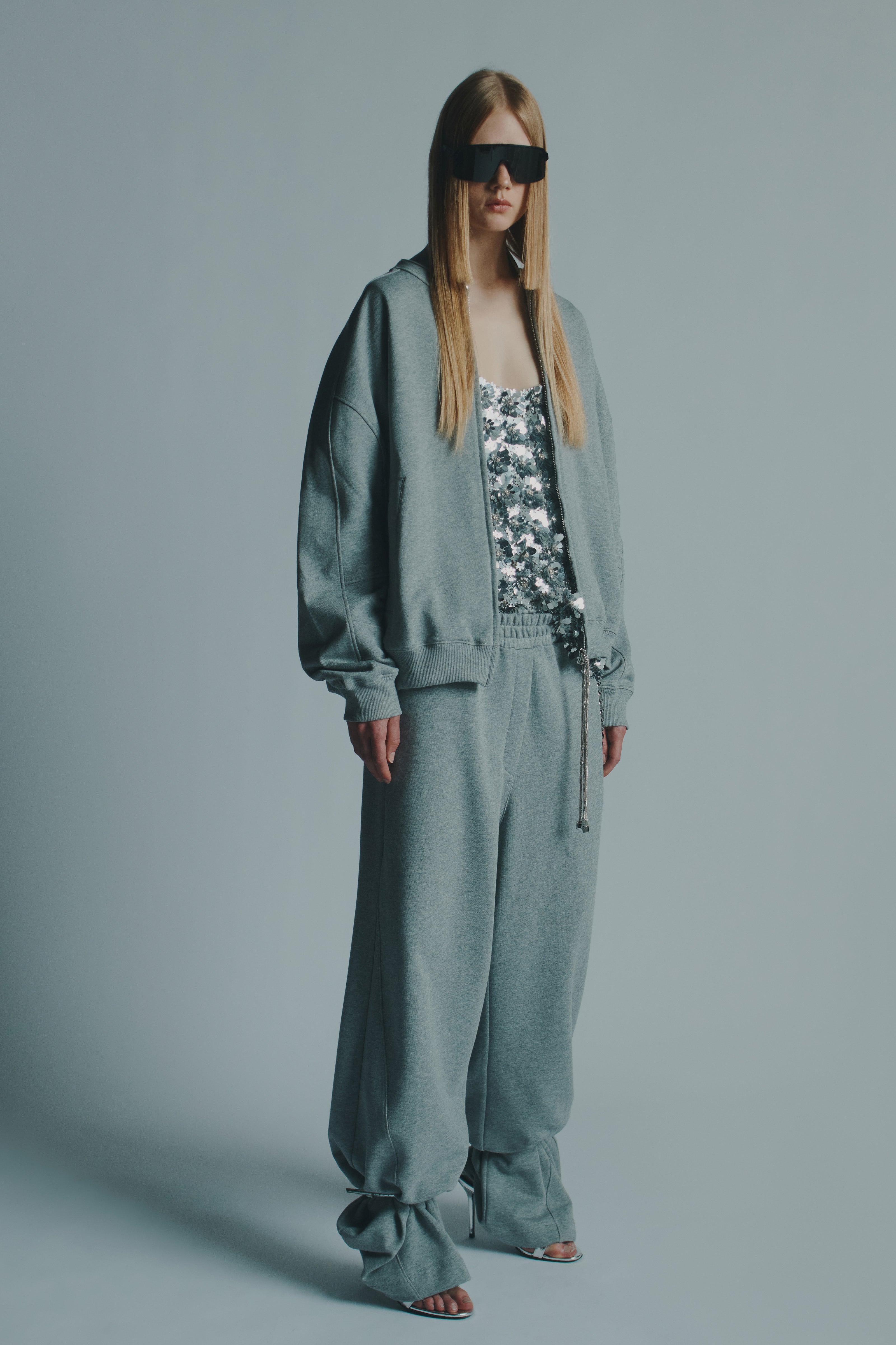 STRASS BOMBER SWEATSHIRT