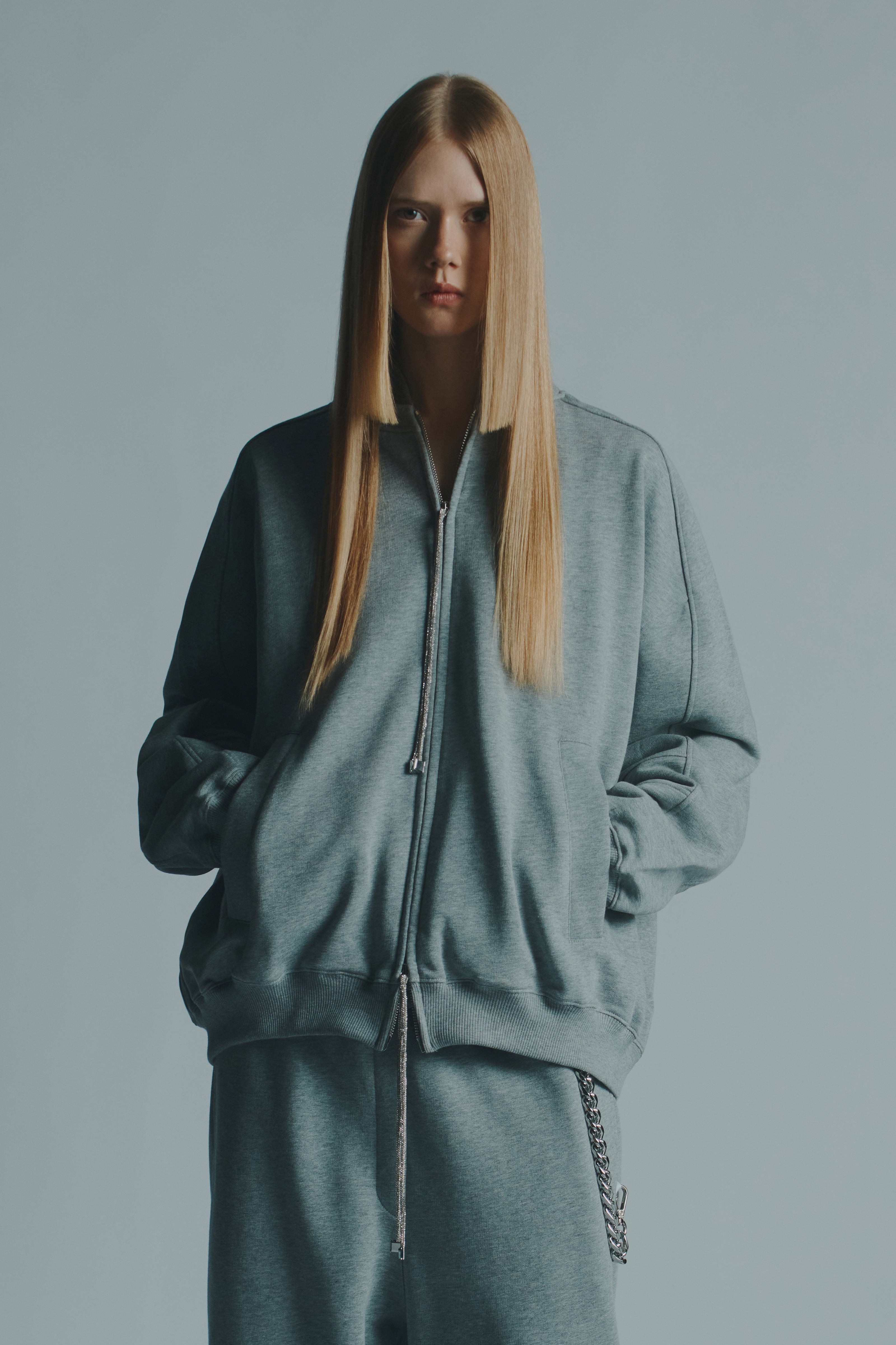 STRASS BOMBER SWEATSHIRT