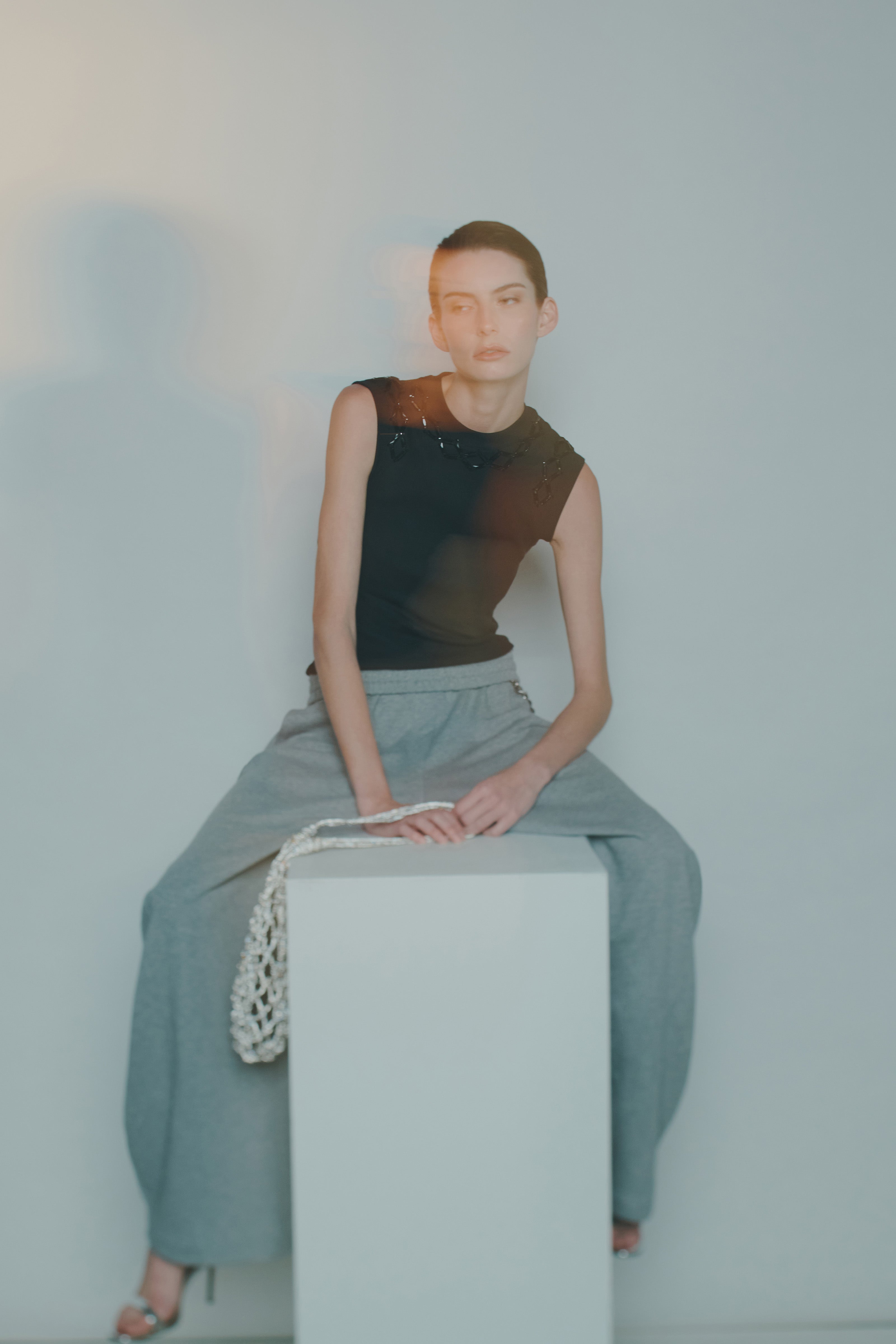 JEWELLED CHAIN SWEATPANT