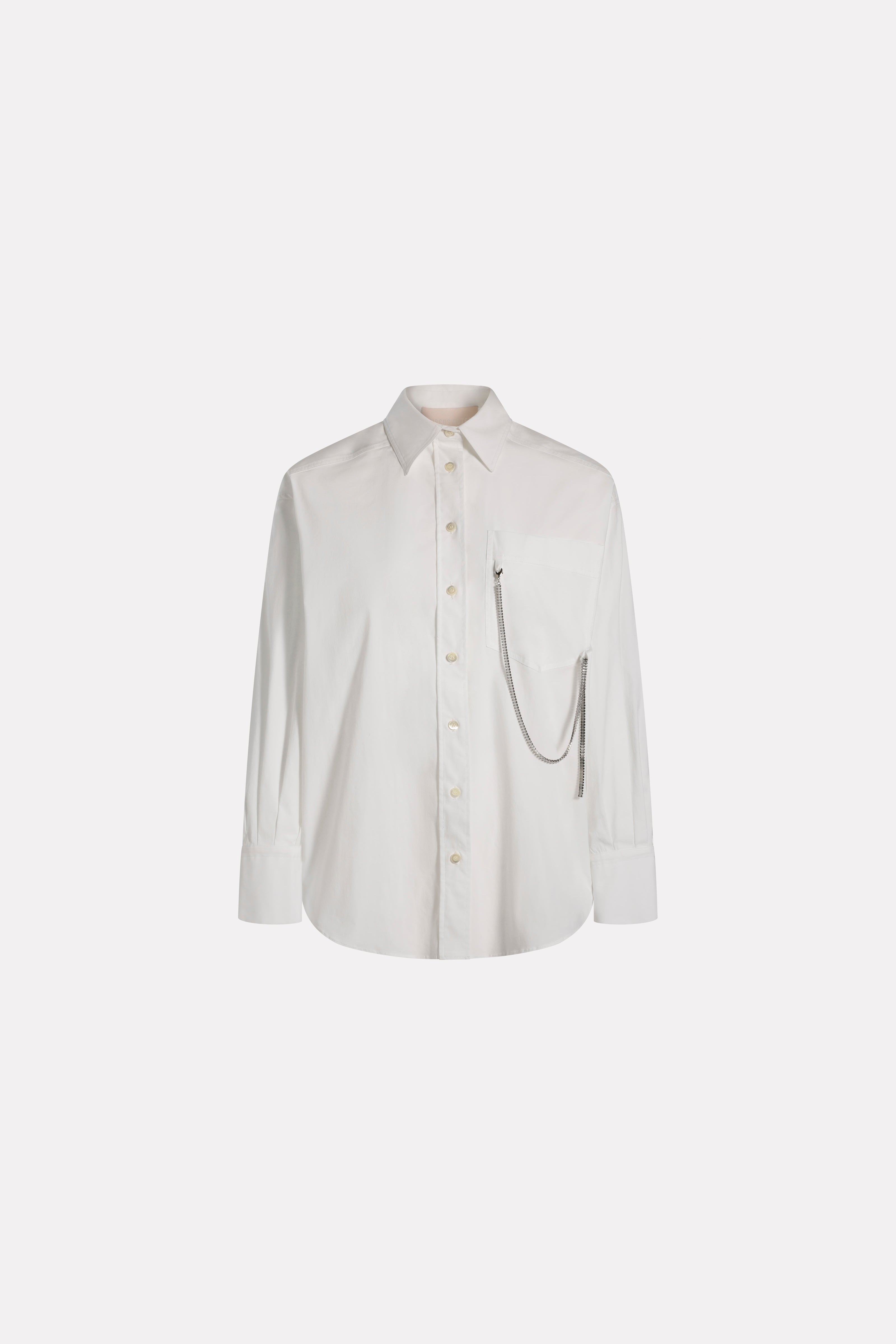 CUT-OUT POPLIN SHIRT