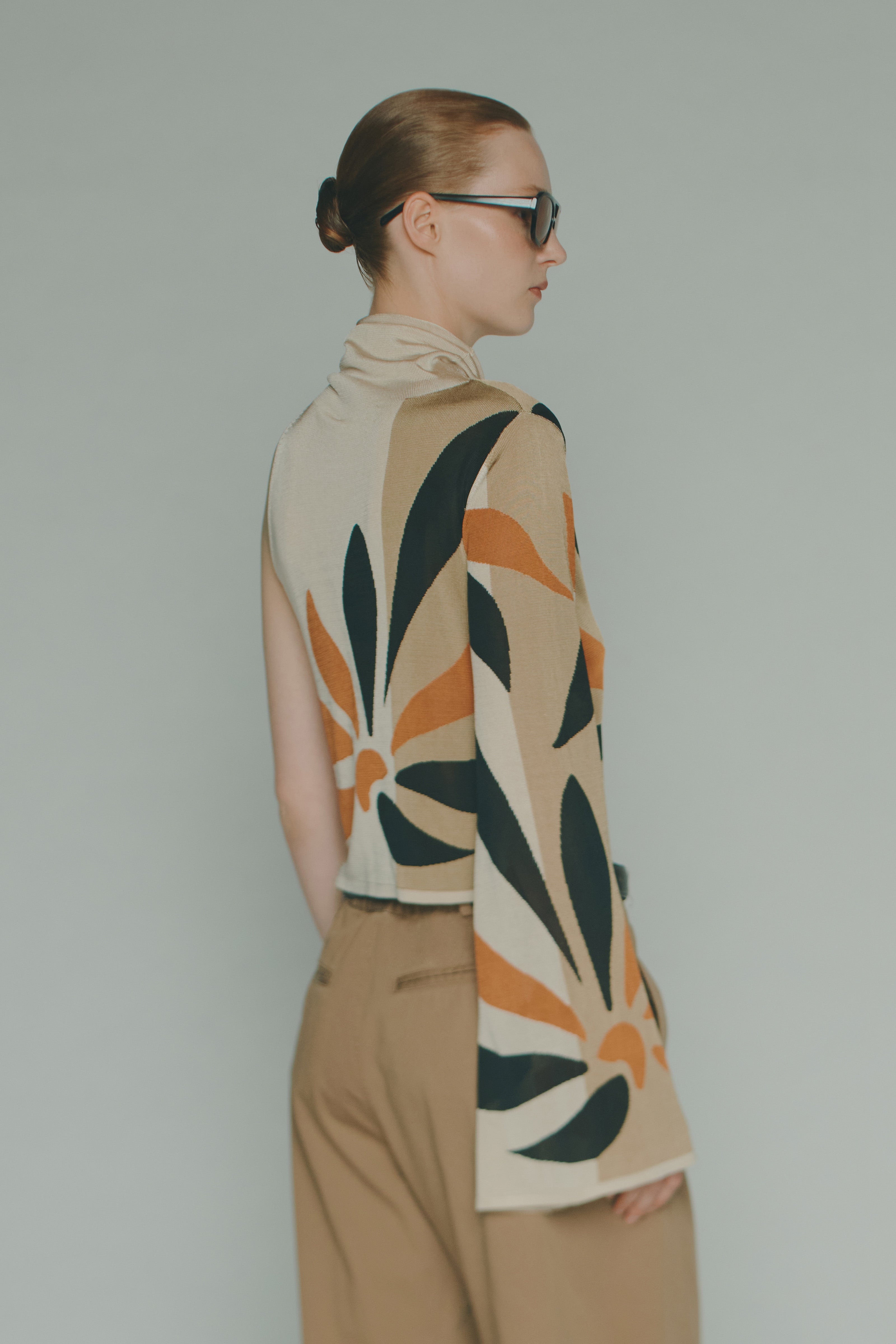 BALLOON GABARDINE TROUSERS