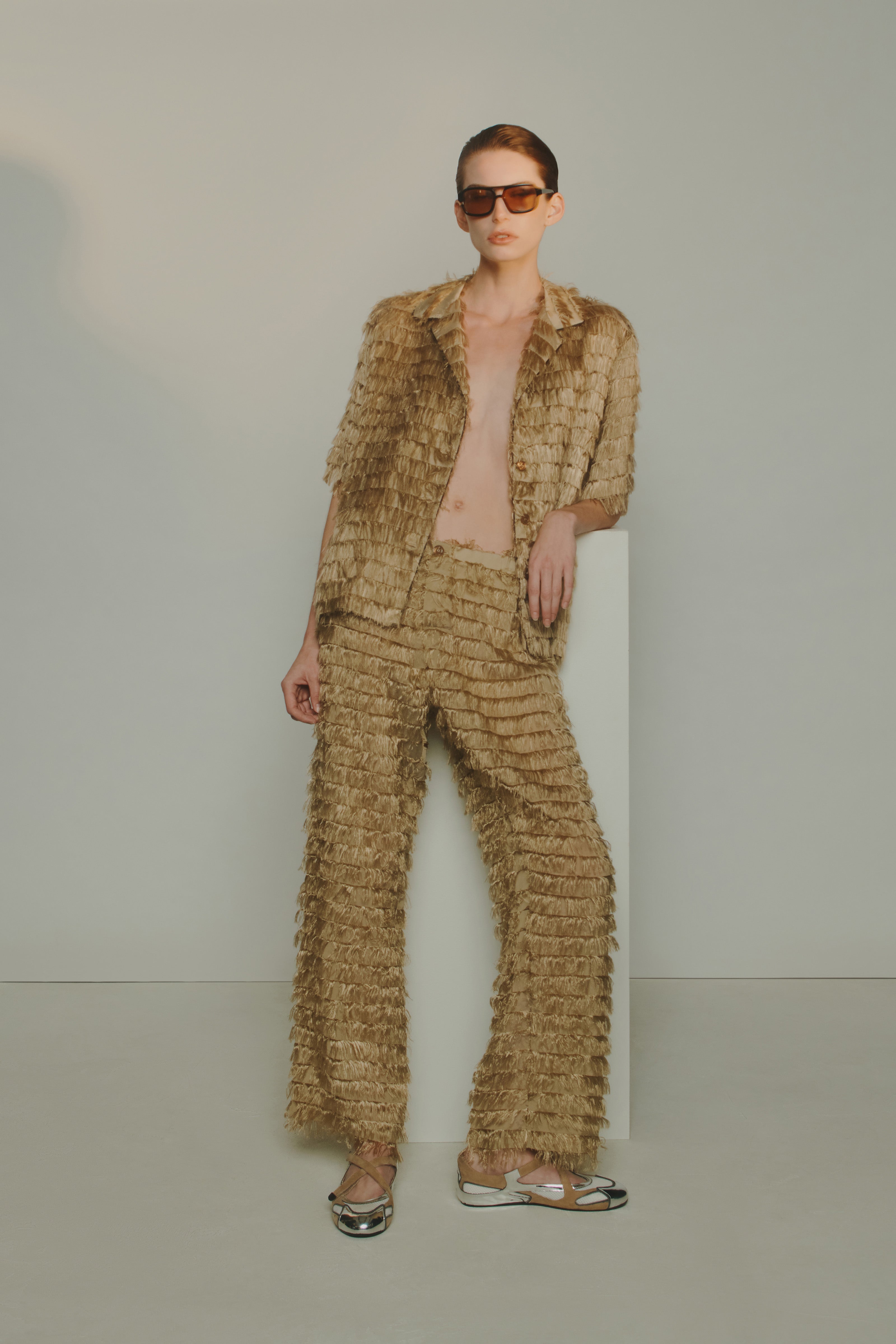 PANTALONE TESSUTO FRANGE